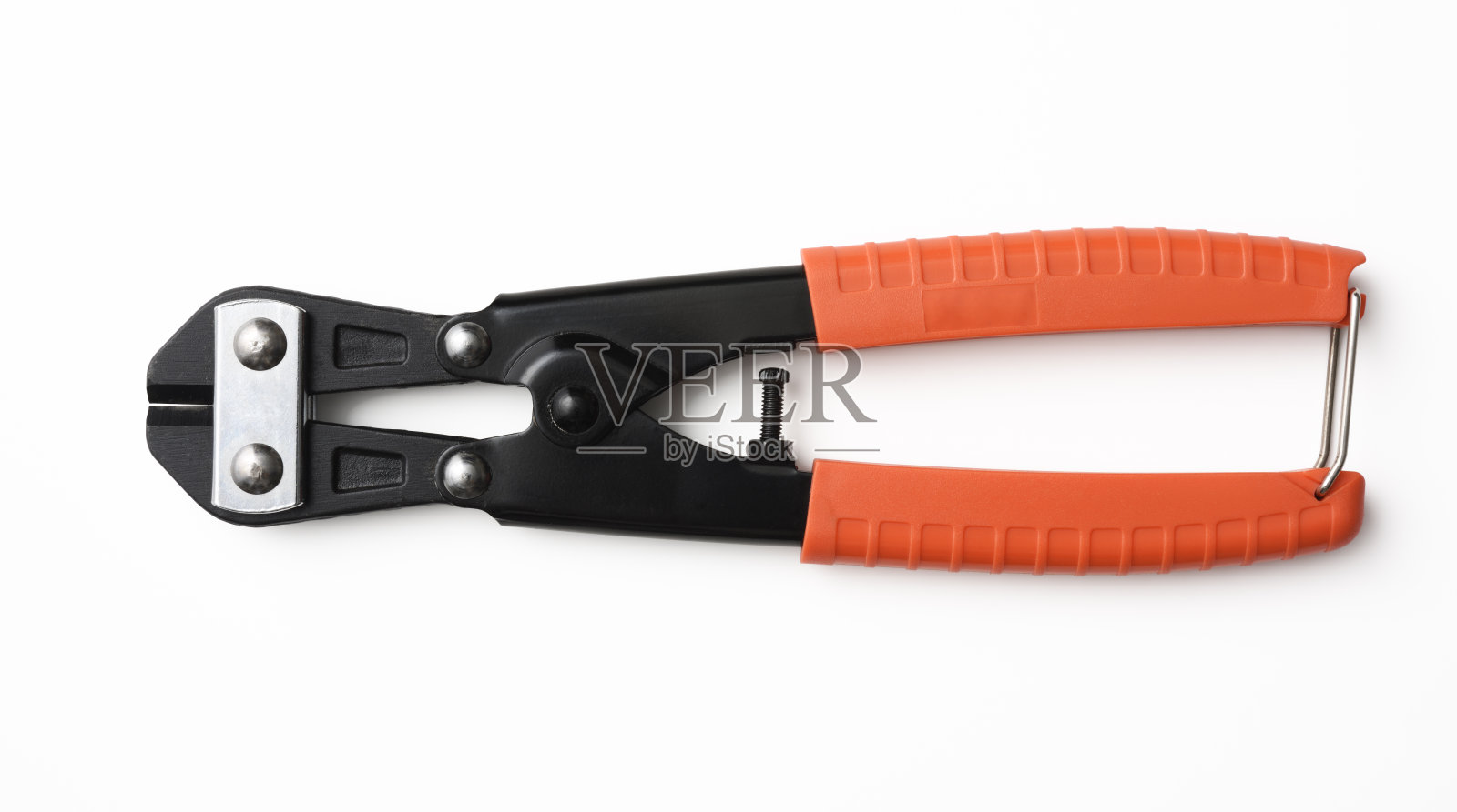 封闭的新断线钳在白色背景上的孤立镜头照片摄影图片