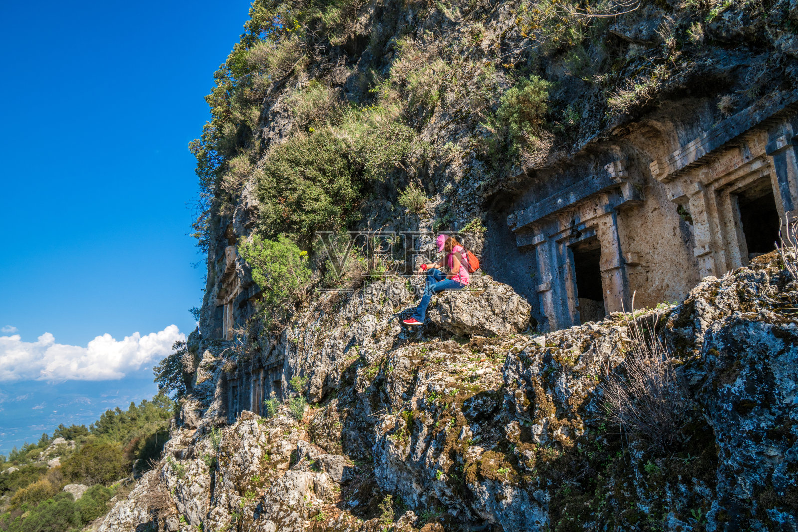 土耳其费提耶的皮纳拉古城照片摄影图片