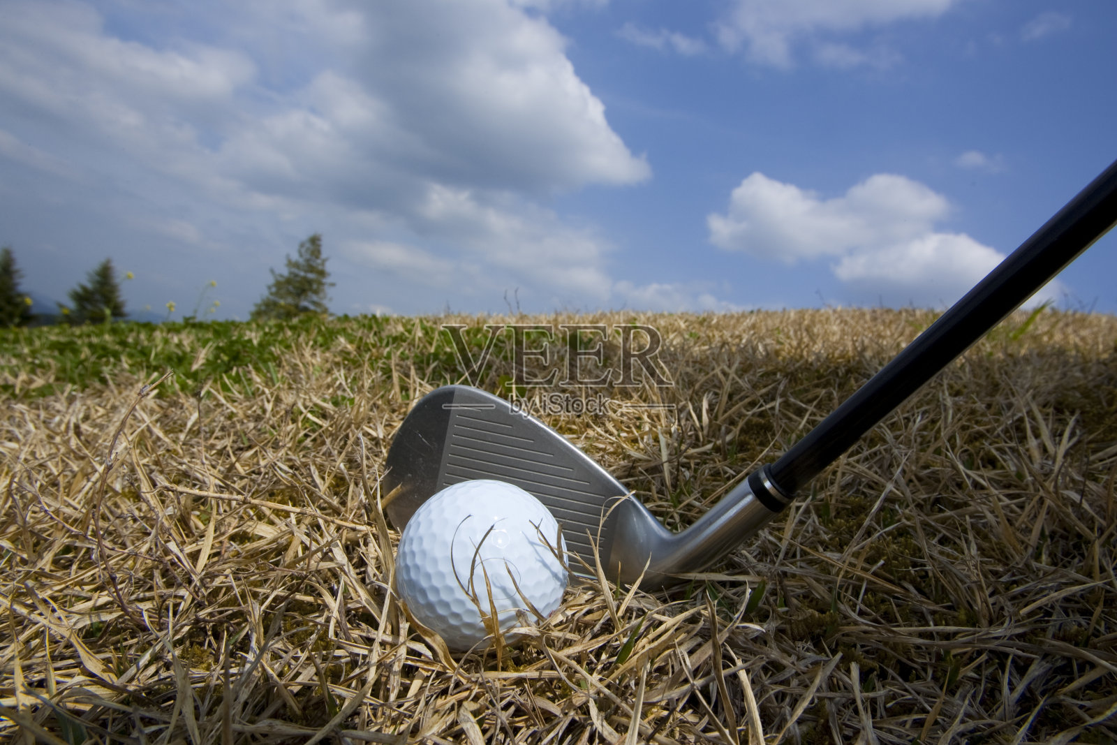 高尔夫球杆和球照片摄影图片
