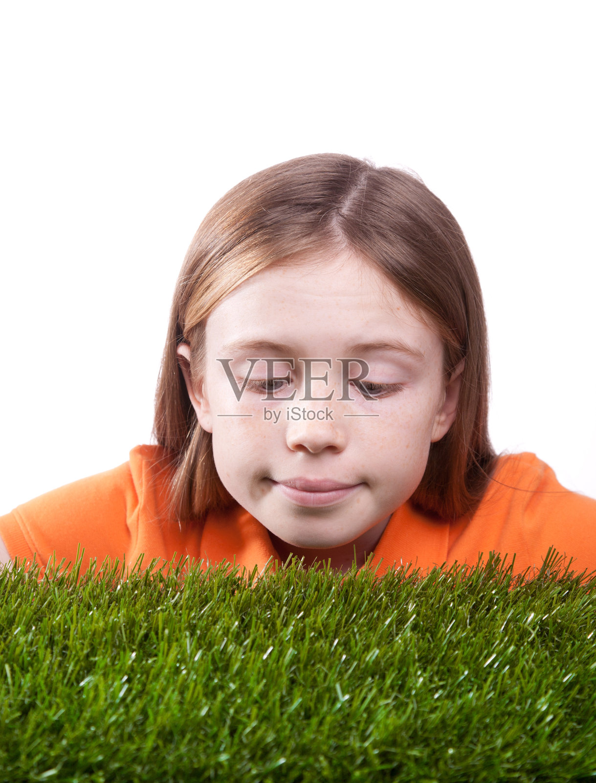 看着草生长照片摄影图片