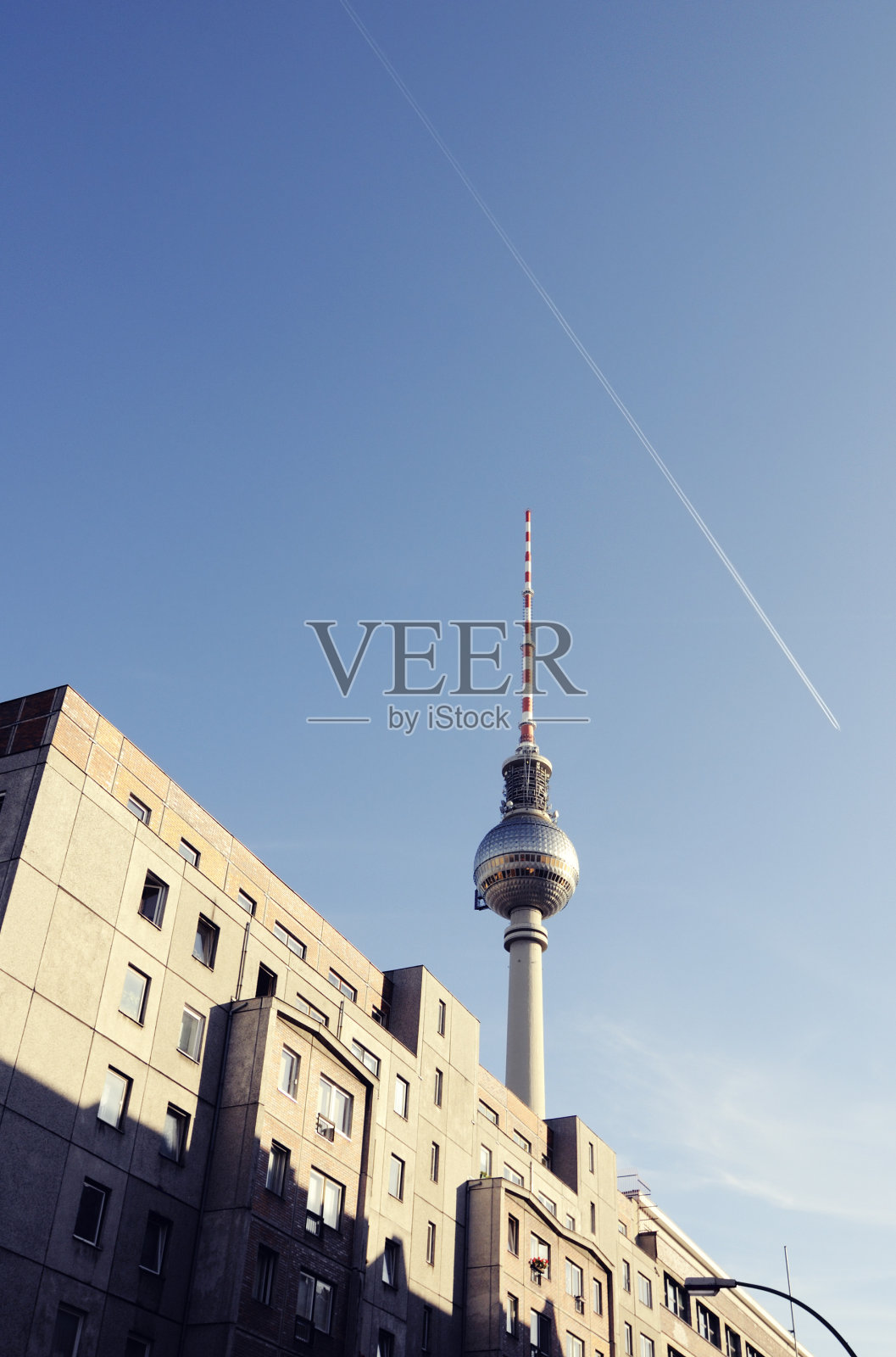 柏林，无线电塔和普拉滕堡照片摄影图片