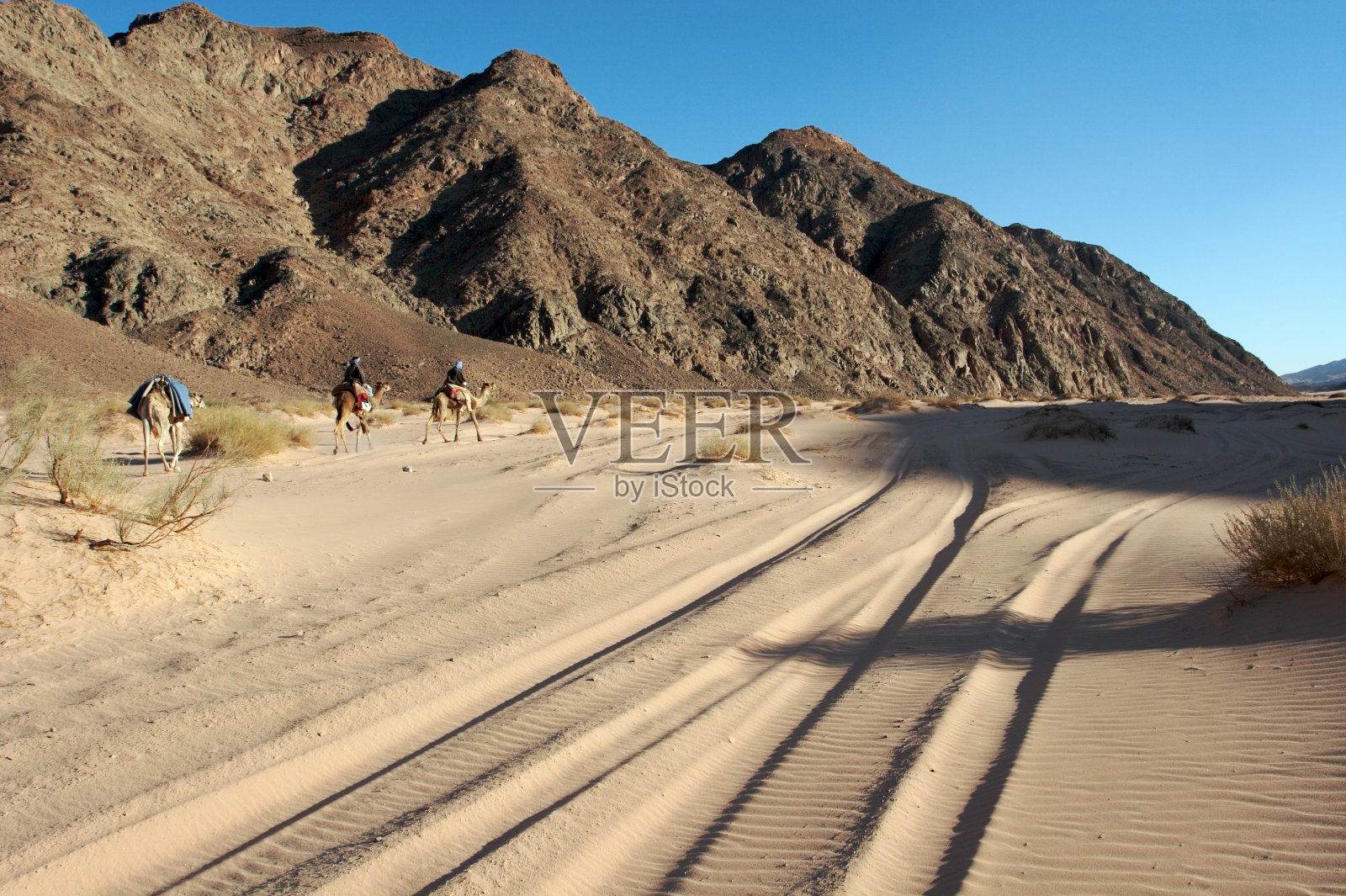 商队在小河照片摄影图片