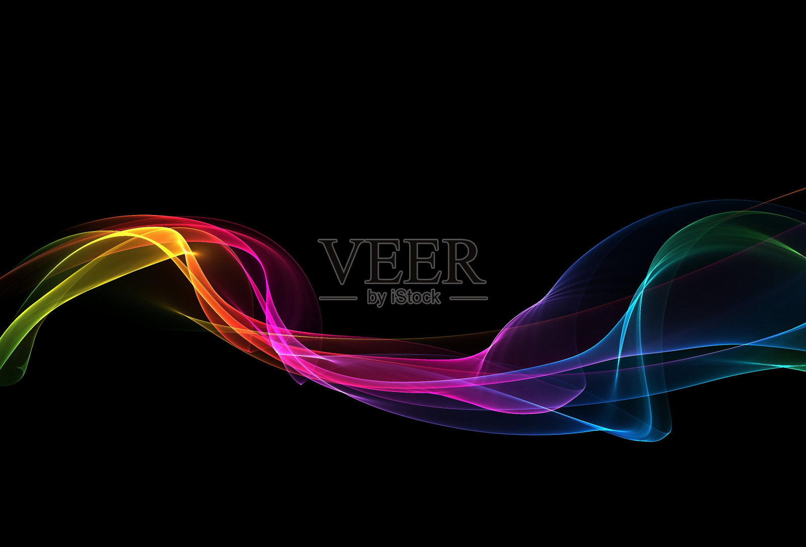 抽象的彩色线条插画图片素材