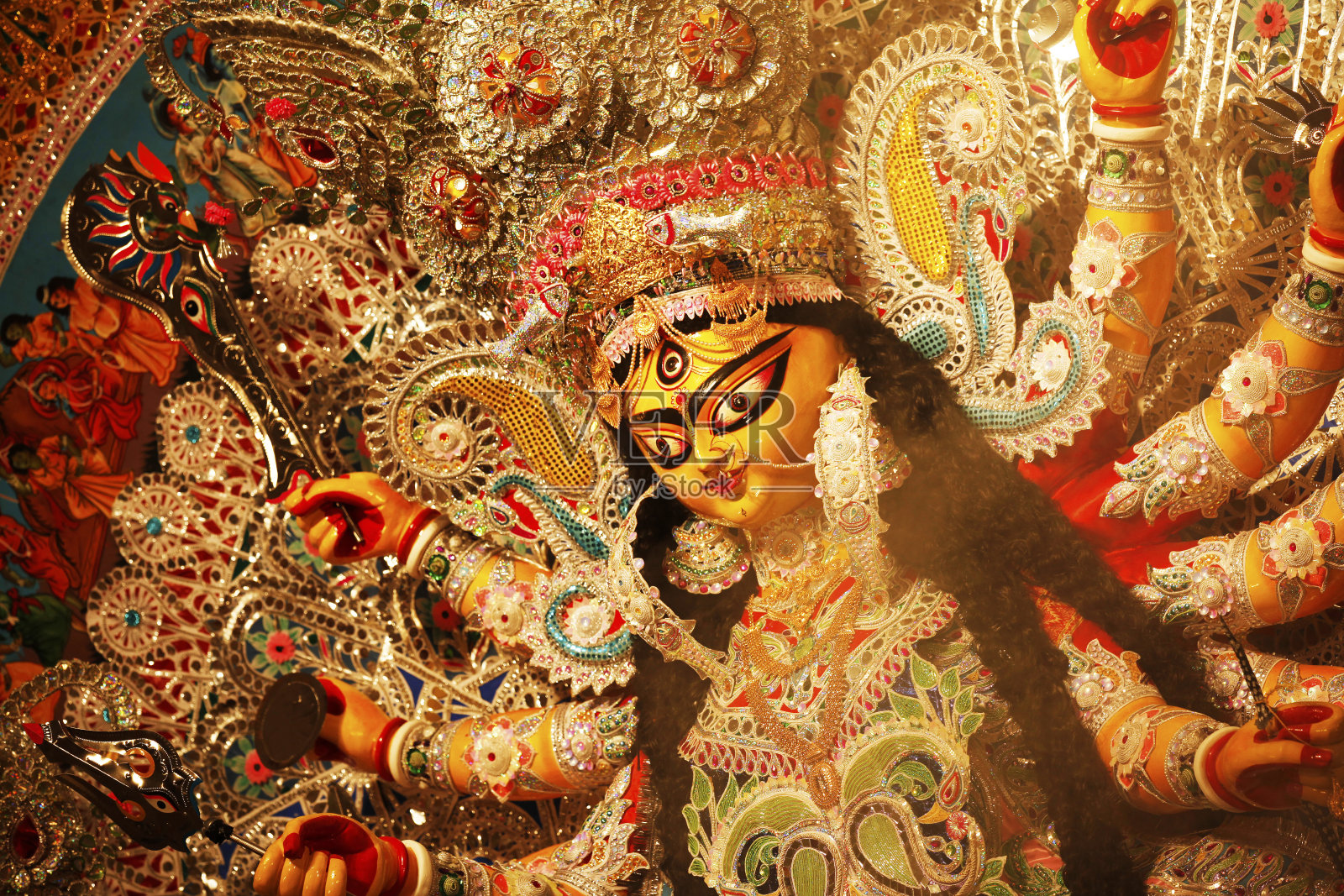 杜尔迦供节日照片摄影图片