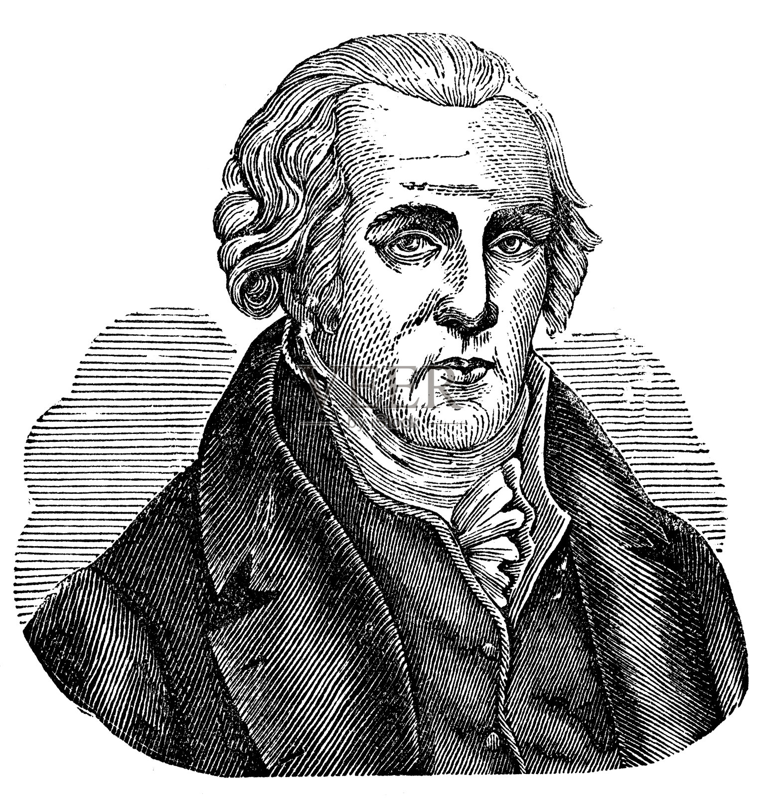 詹姆斯·瓦特的古董插图插画图片素材