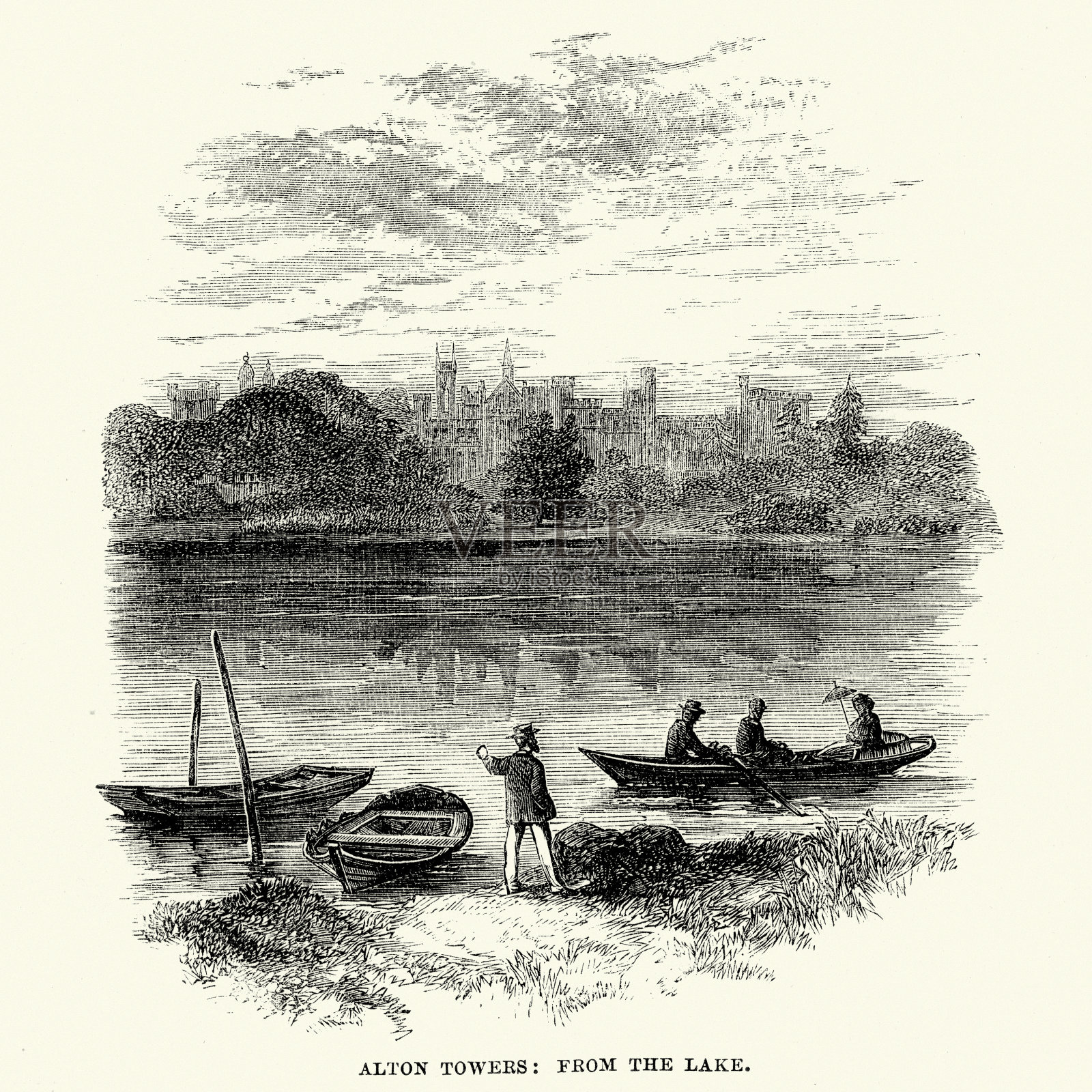 奥尔顿塔插画图片素材