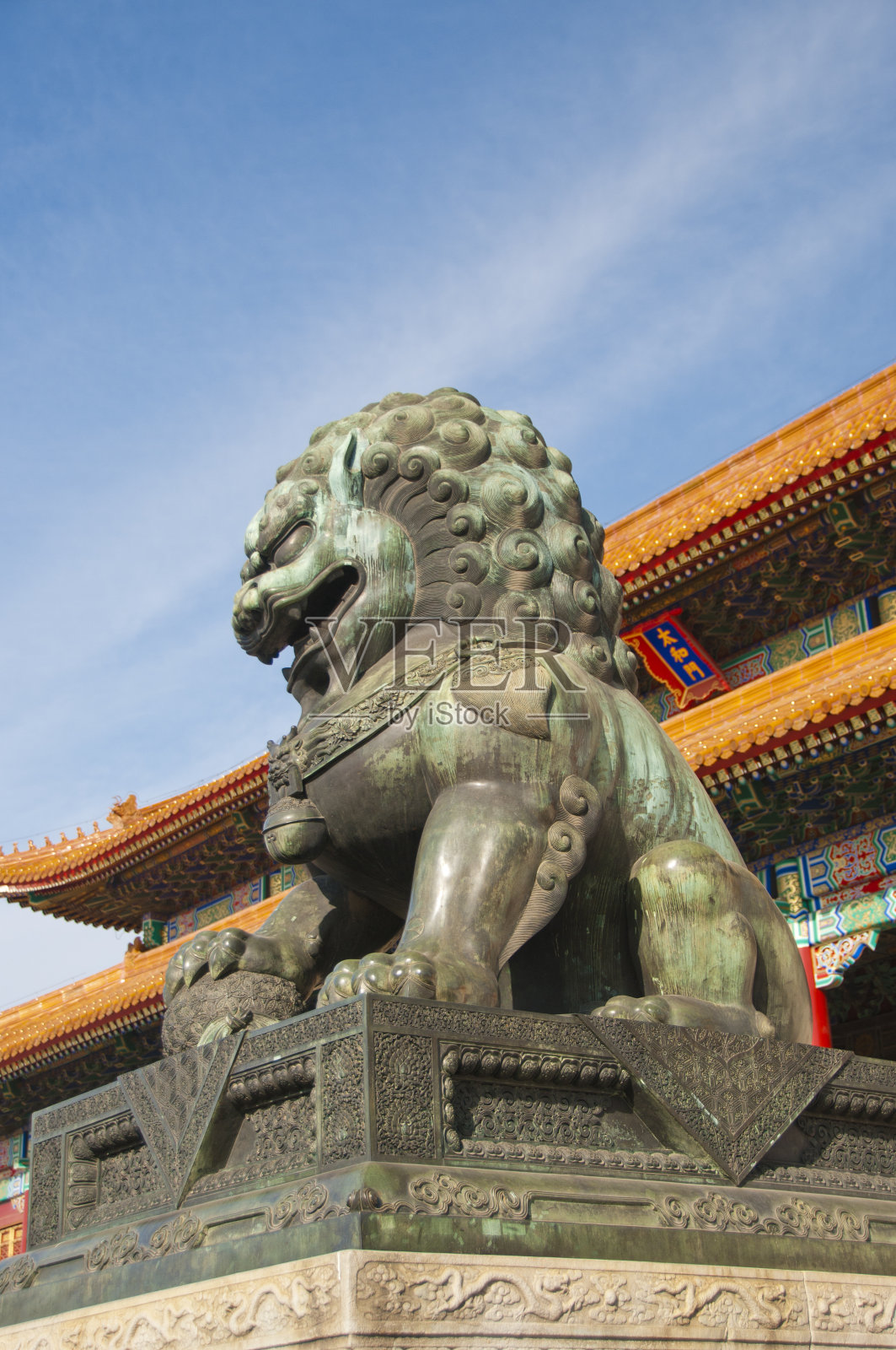 紫禁城的铜狮照片摄影图片