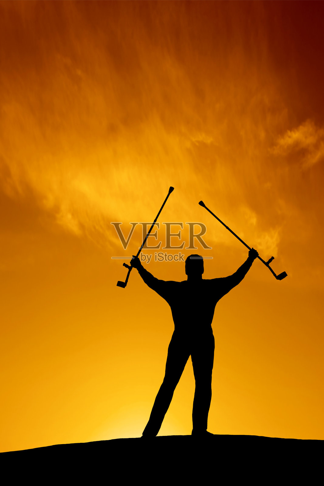 得胜的残疾人照片摄影图片