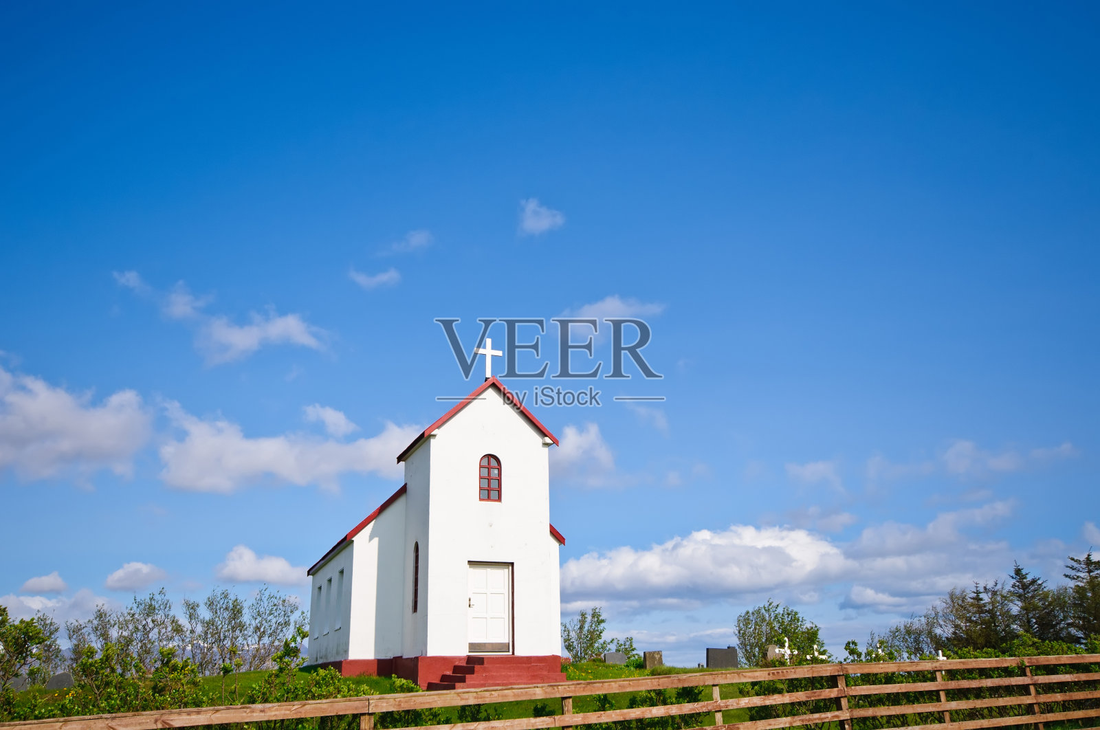 冰岛的小教堂照片摄影图片