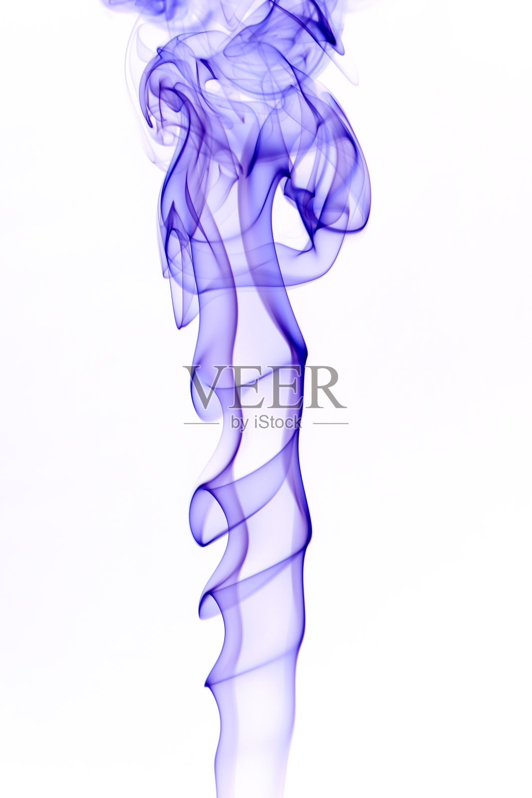 白色孤立背景上的紫色烟雾照片摄影图片