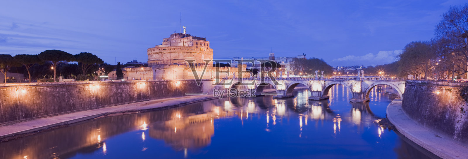 意大利罗马的圣天使堡照片摄影图片