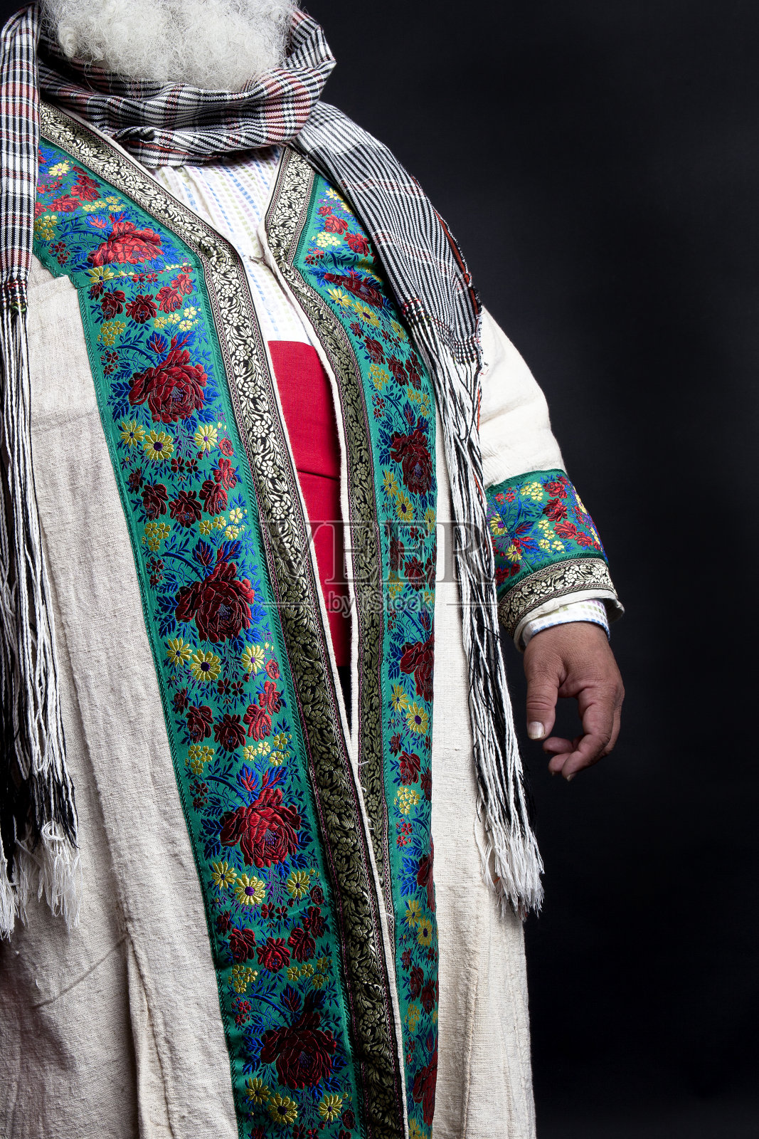 锅肚老人照片摄影图片