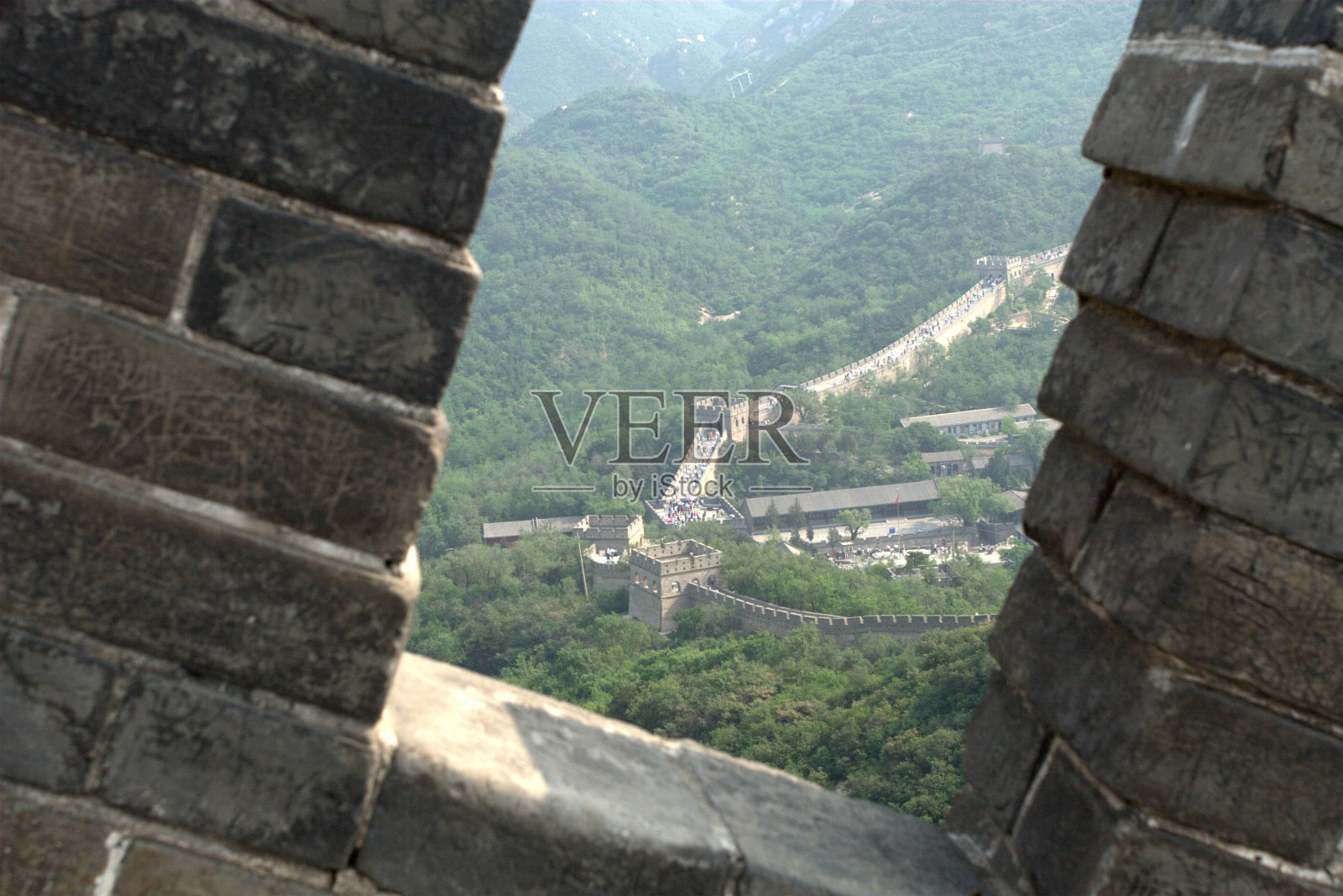 望着长城照片摄影图片