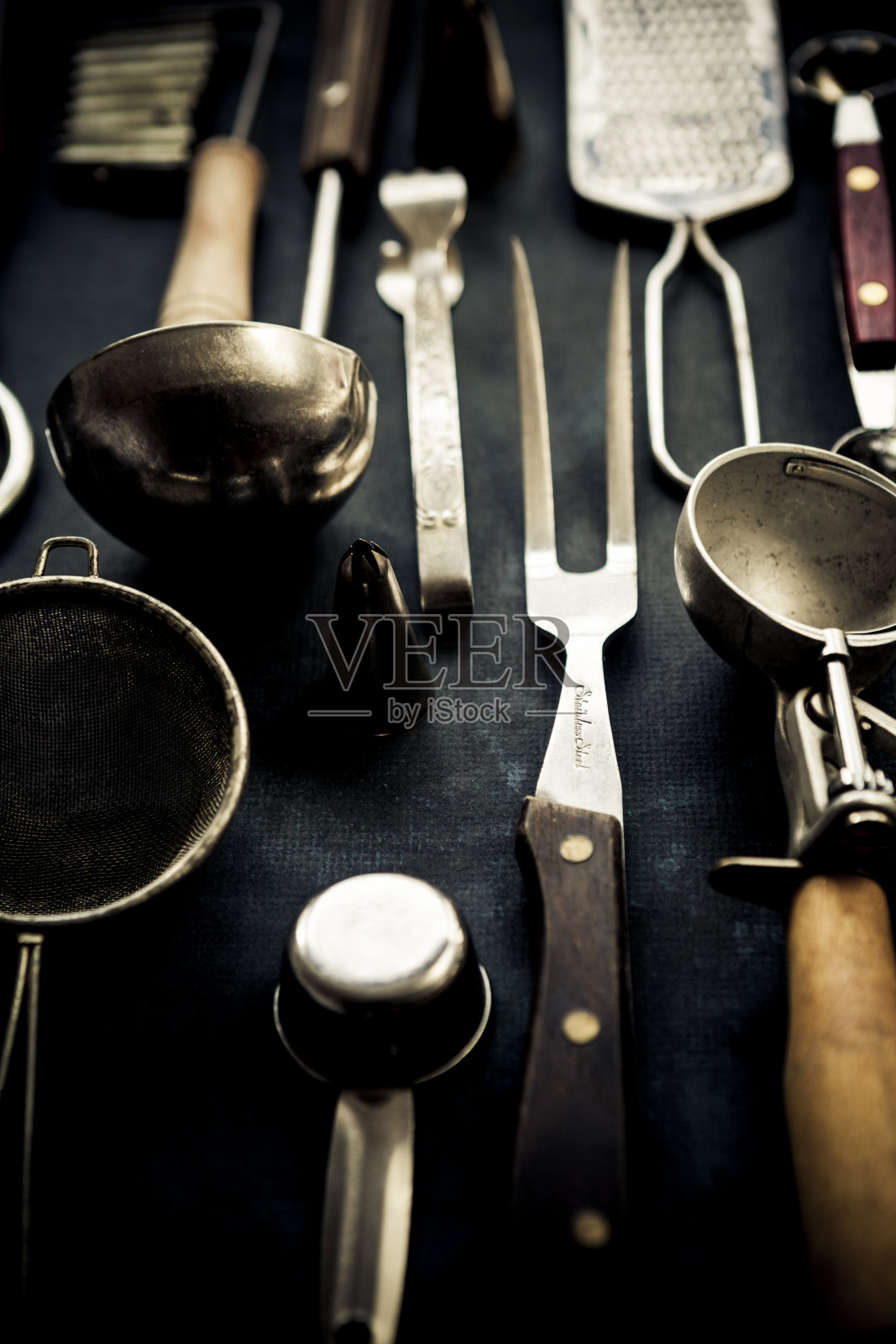 旧厨房用具照片摄影图片