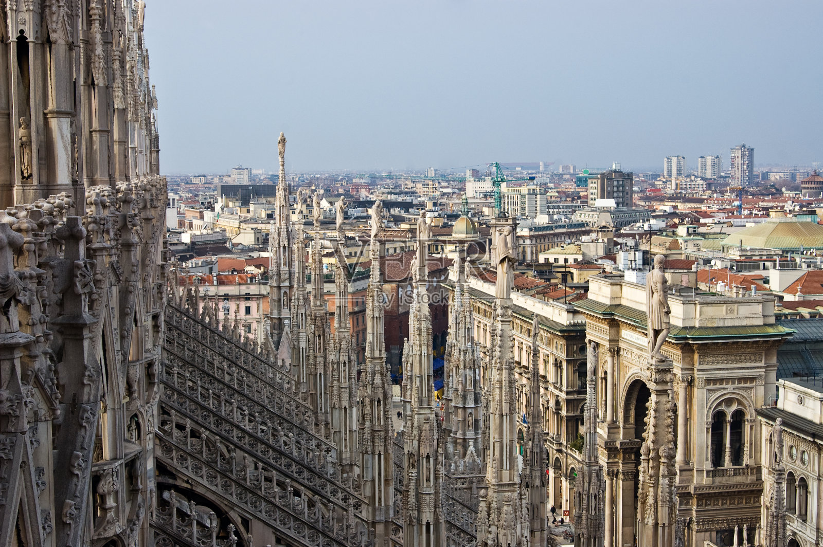 米兰大教堂屋顶景观照片摄影图片