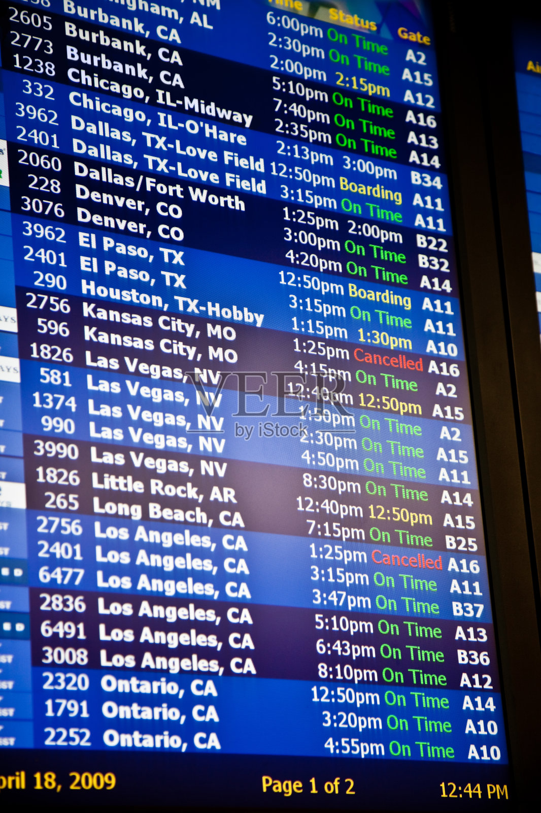 机场的到达离港板照片摄影图片