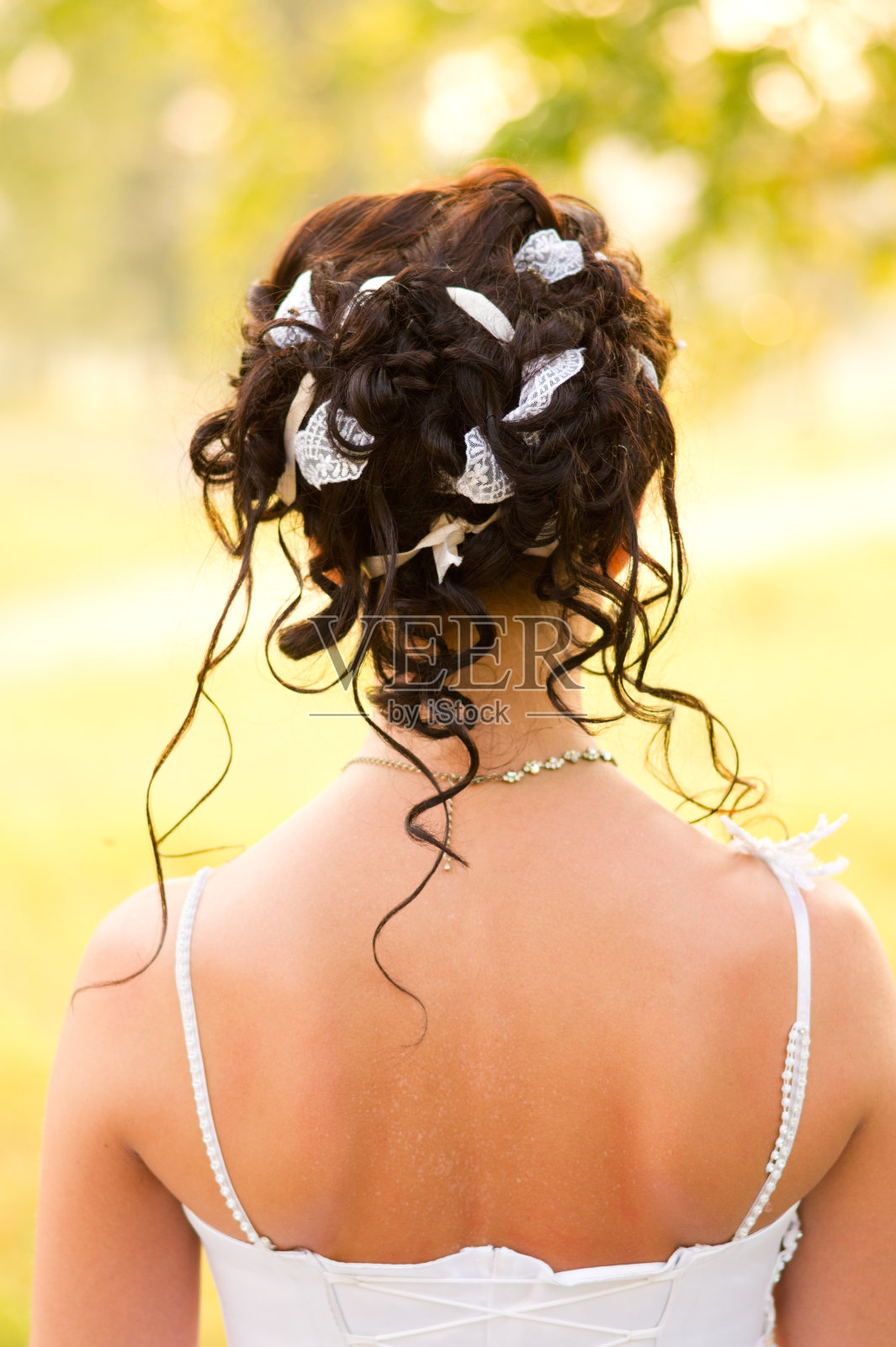 新娘的发型照片摄影图片