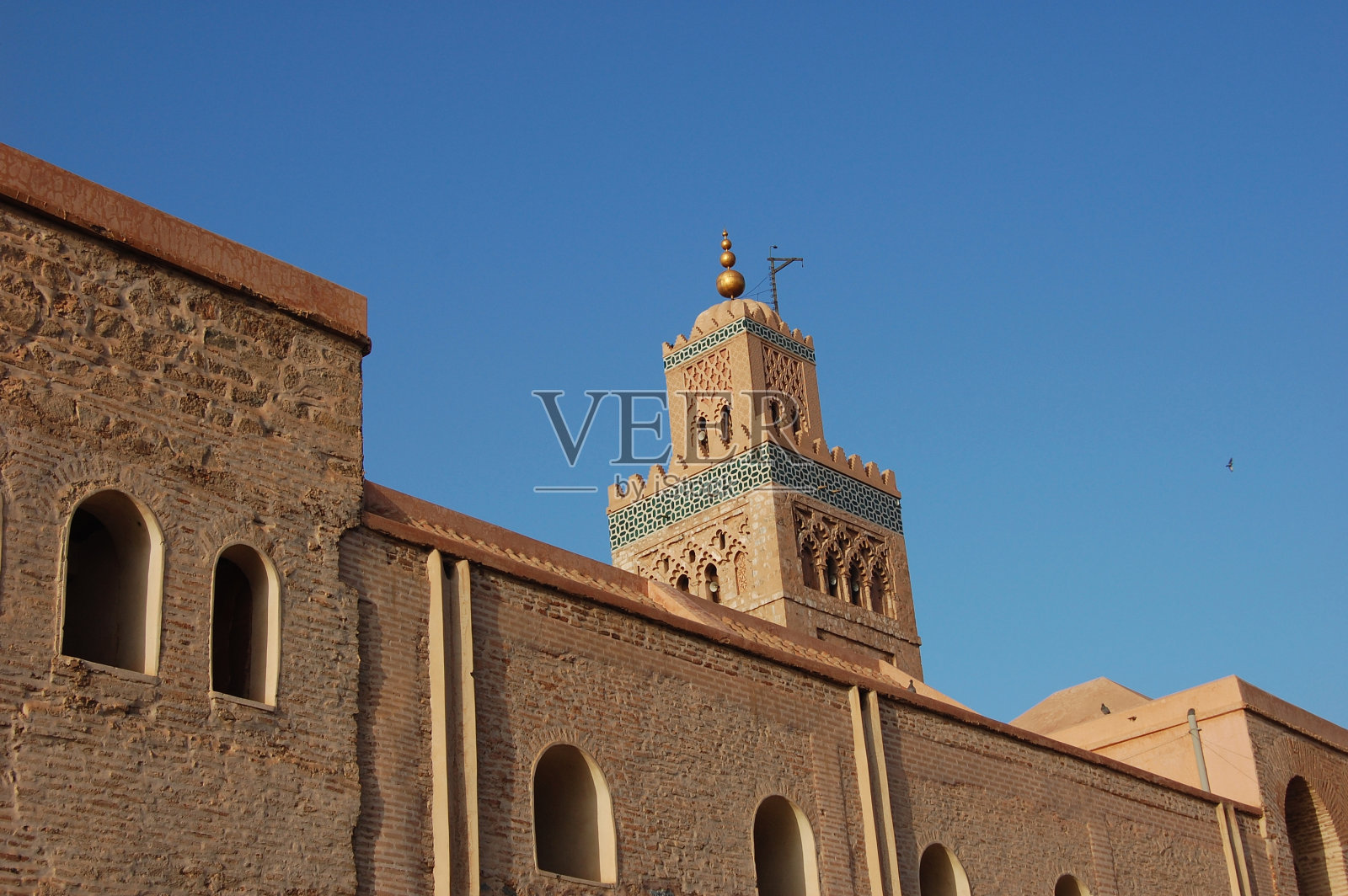 Koutobia清真寺，摩洛哥马拉喀什照片摄影图片