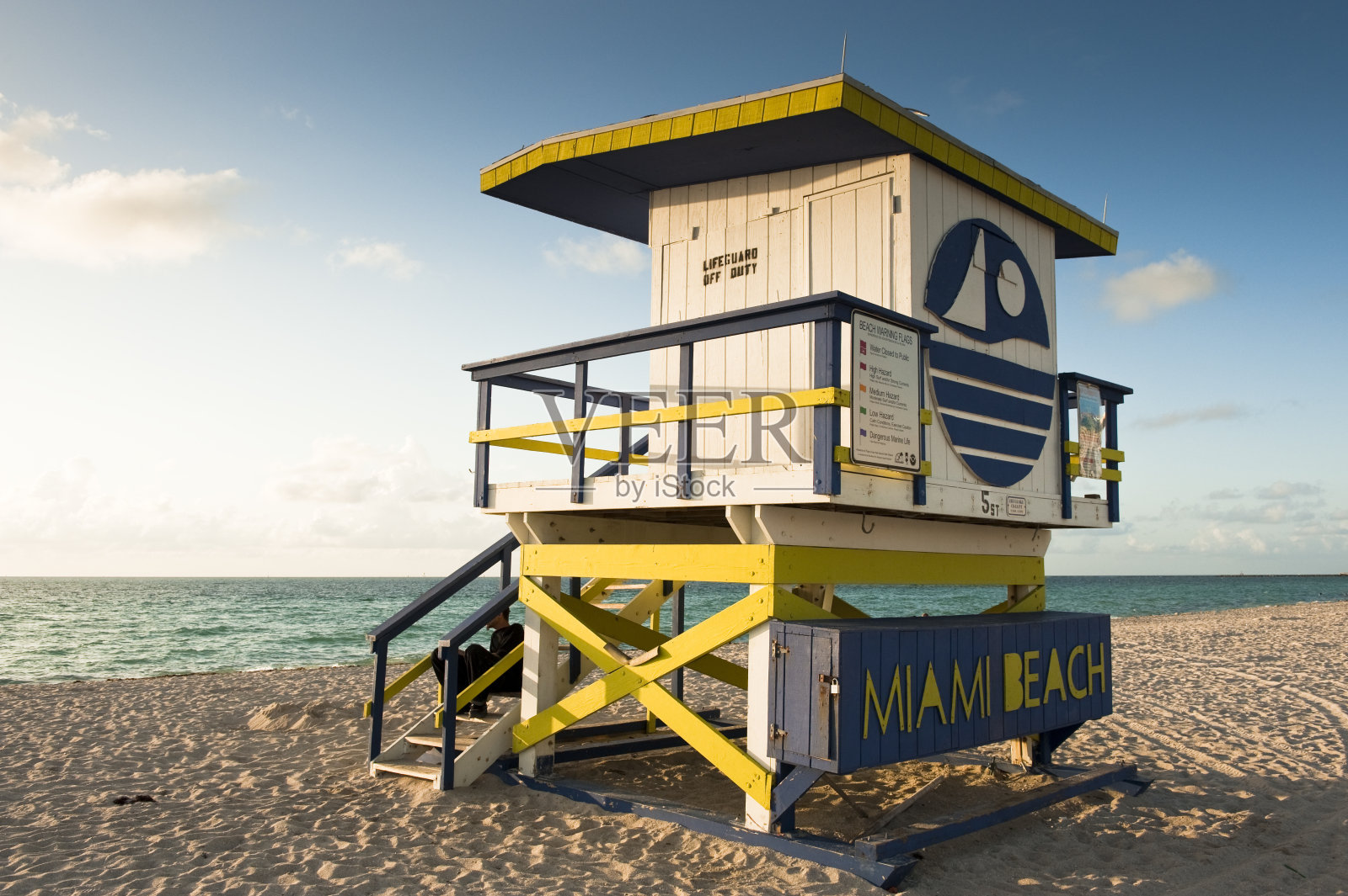 位于迈阿密海滩的南海滩救生员小屋的照片照片摄影图片
