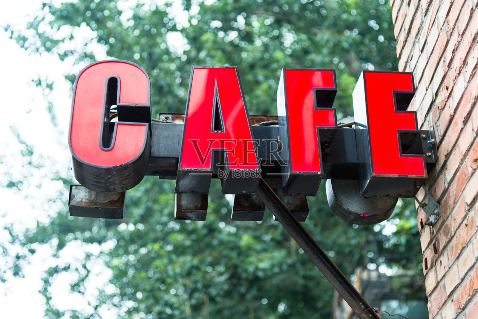 咖啡馆的迹象照片摄影图片