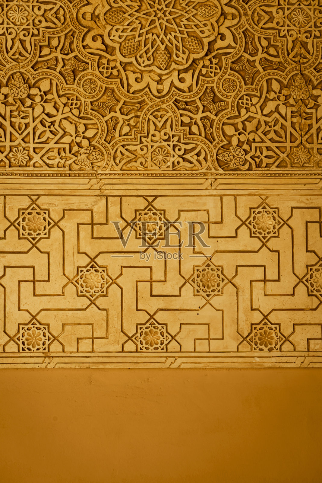 阿罕布拉的阿拉伯风格装饰品照片摄影图片