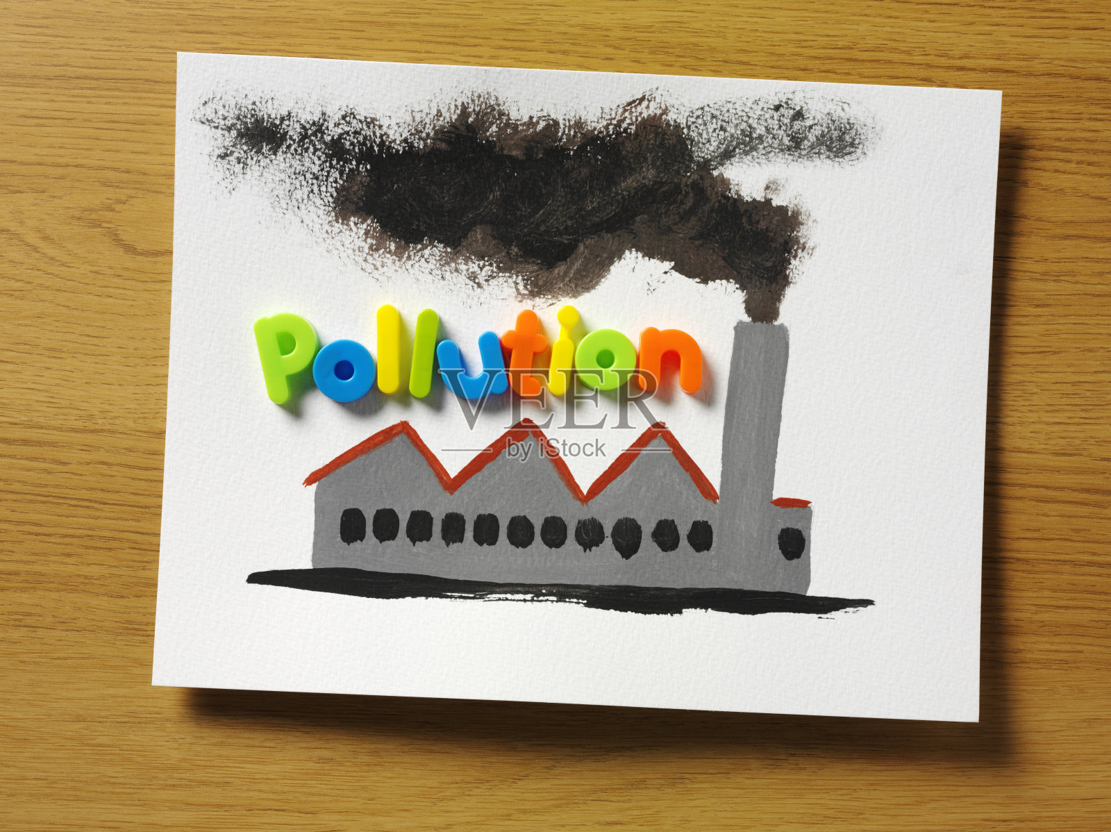 绘画污染照片摄影图片