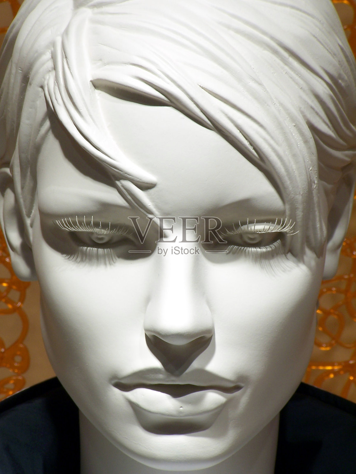 白脸女士白化假人照片摄影图片