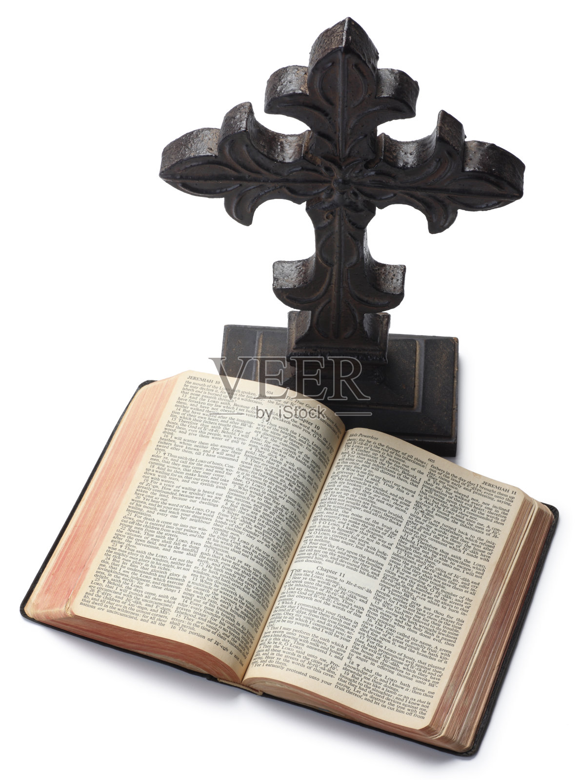圣经和交叉照片摄影图片