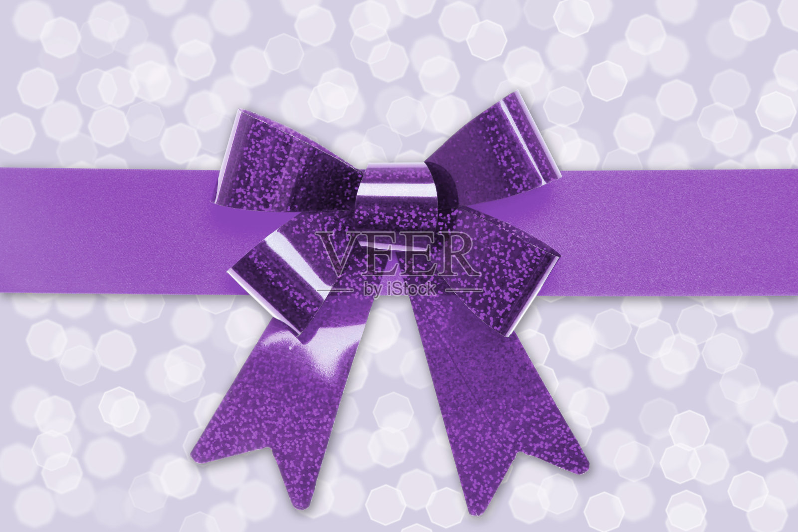 紫色的礼物弓照片摄影图片