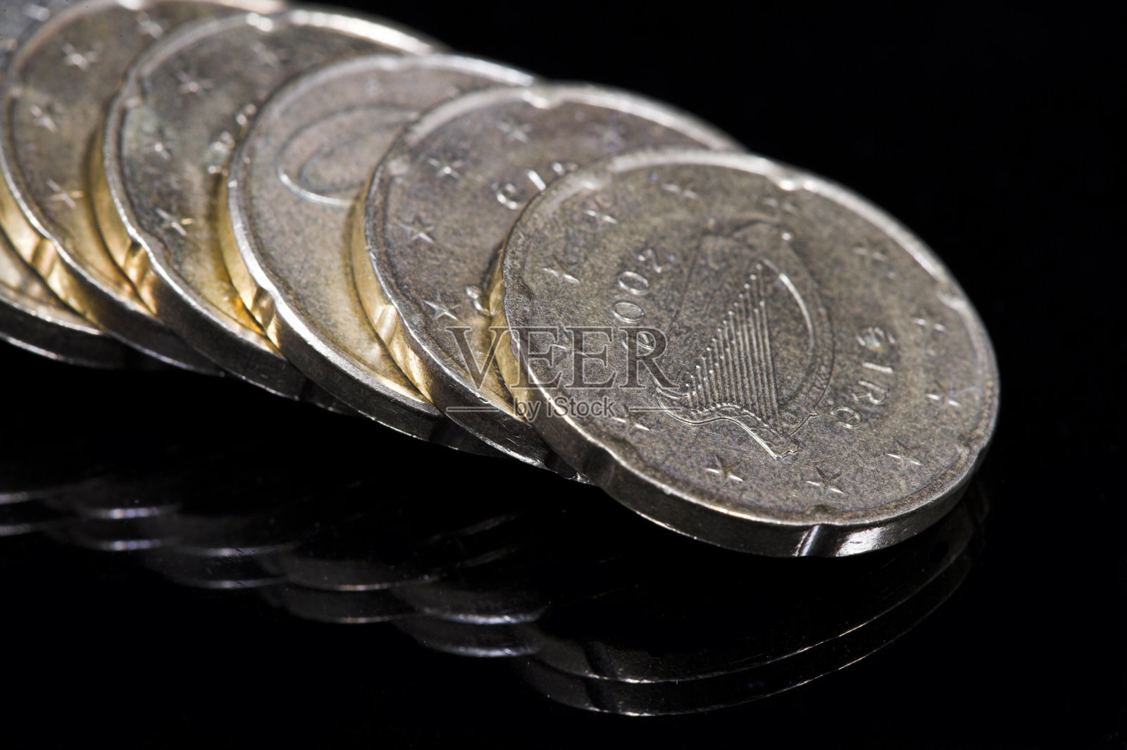 爱尔兰的硬币照片摄影图片