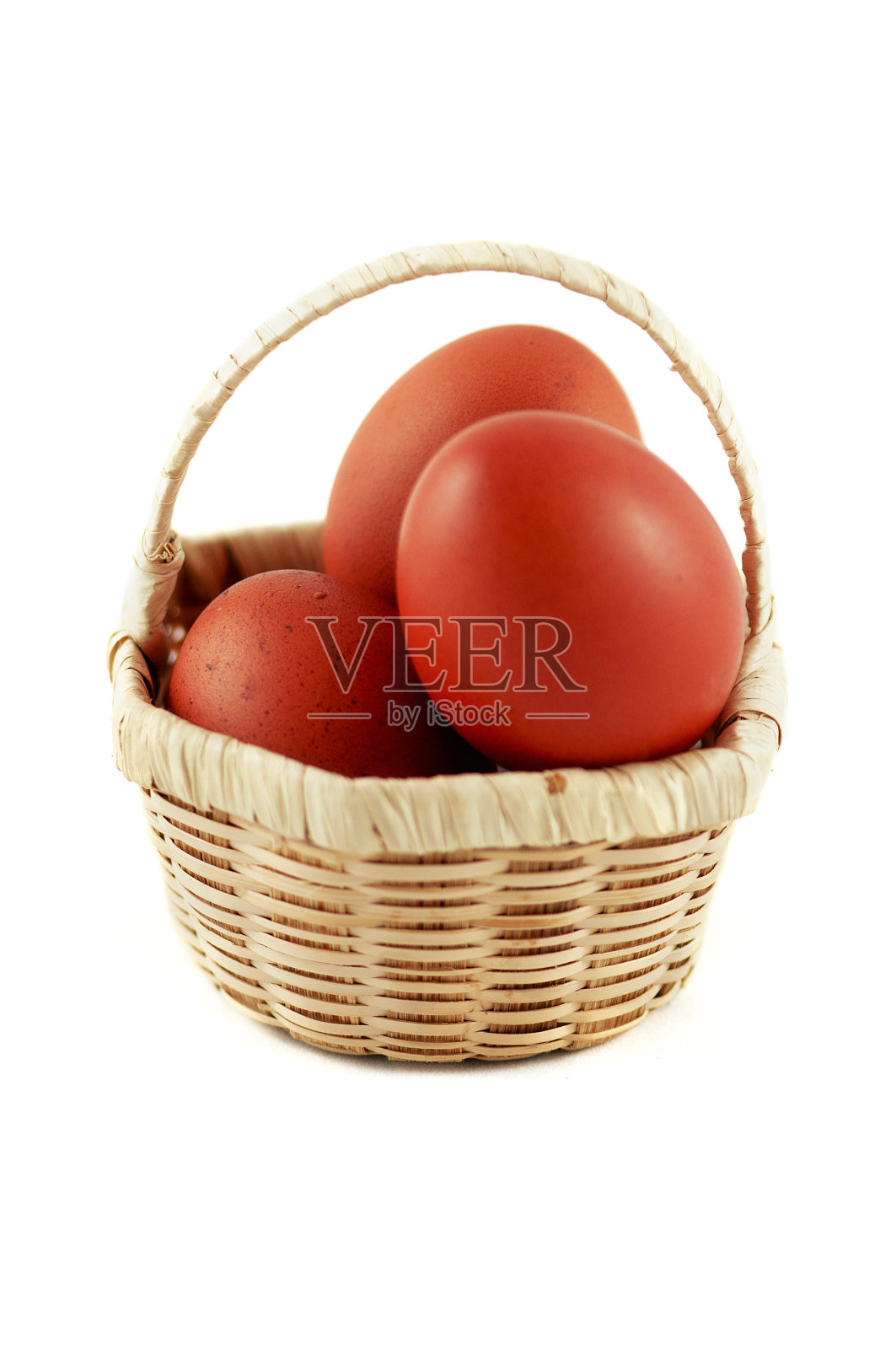 篮子里有复活节彩蛋照片摄影图片