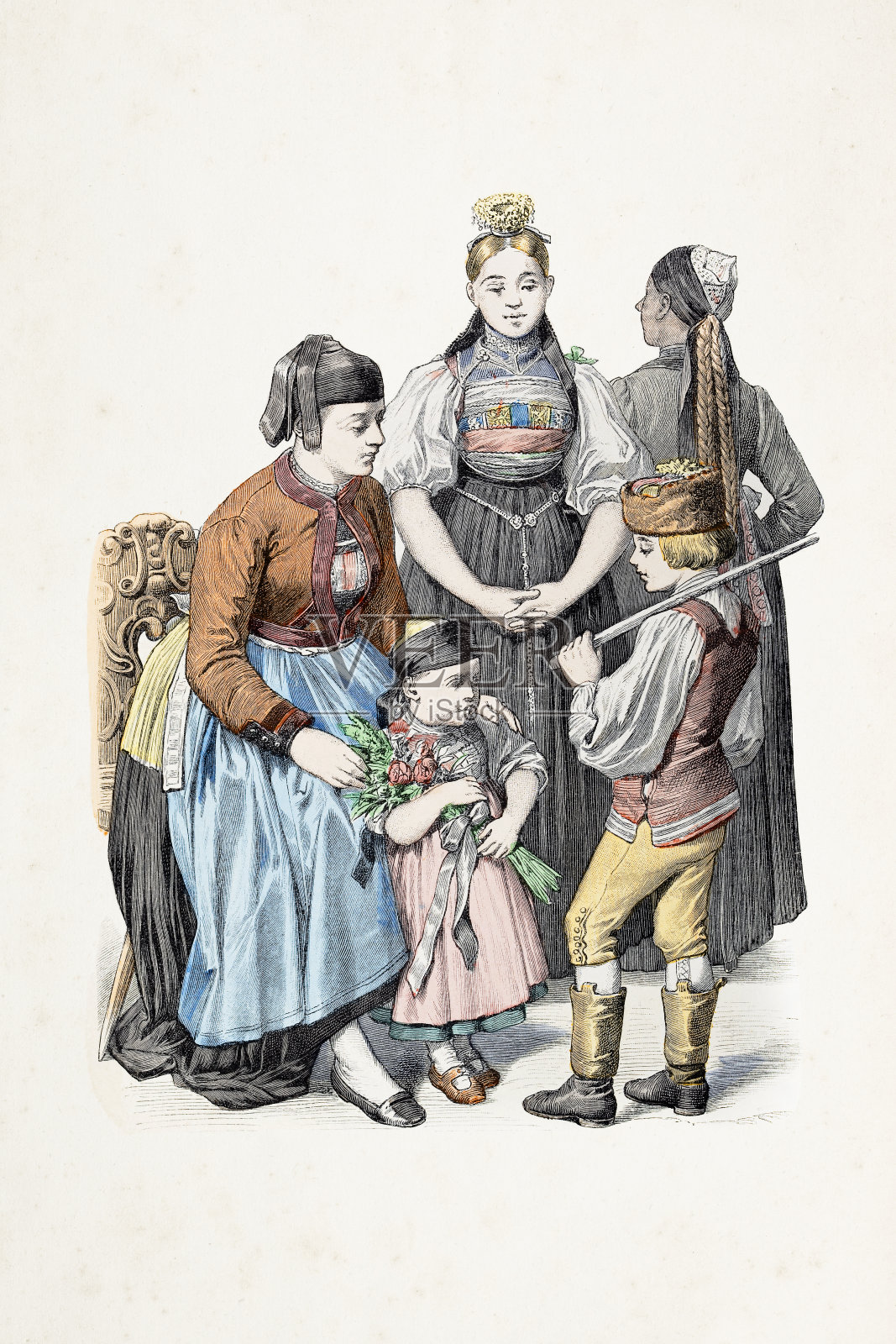 从1870年起居住在巴登的德国人插画图片素材