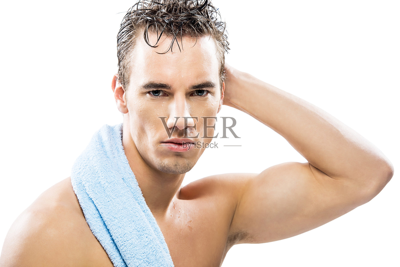 男模淋浴后!照片摄影图片