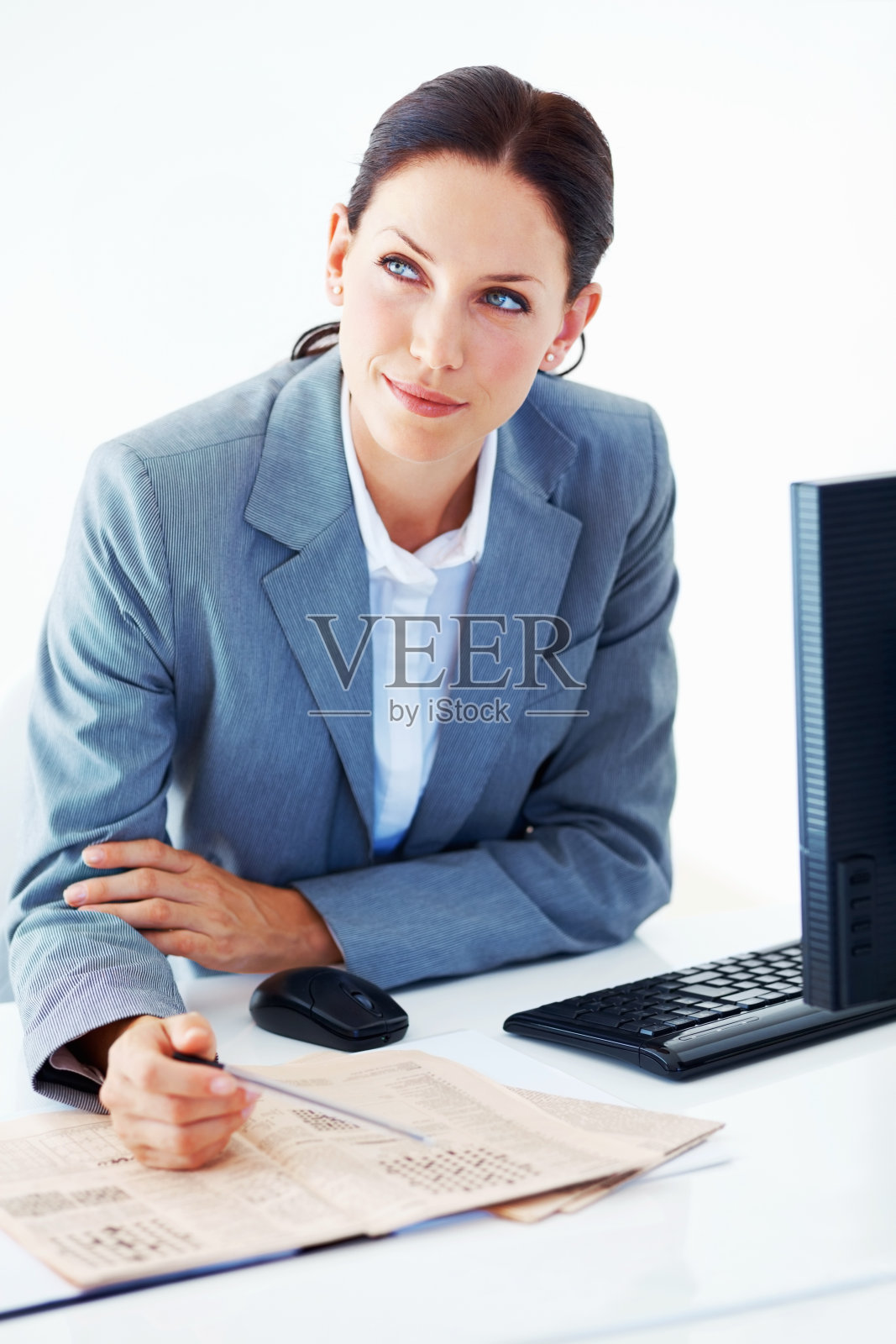 深思熟虑的高管解决难题照片摄影图片