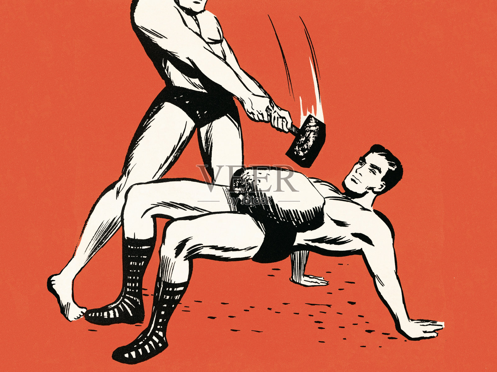 强人插画图片素材