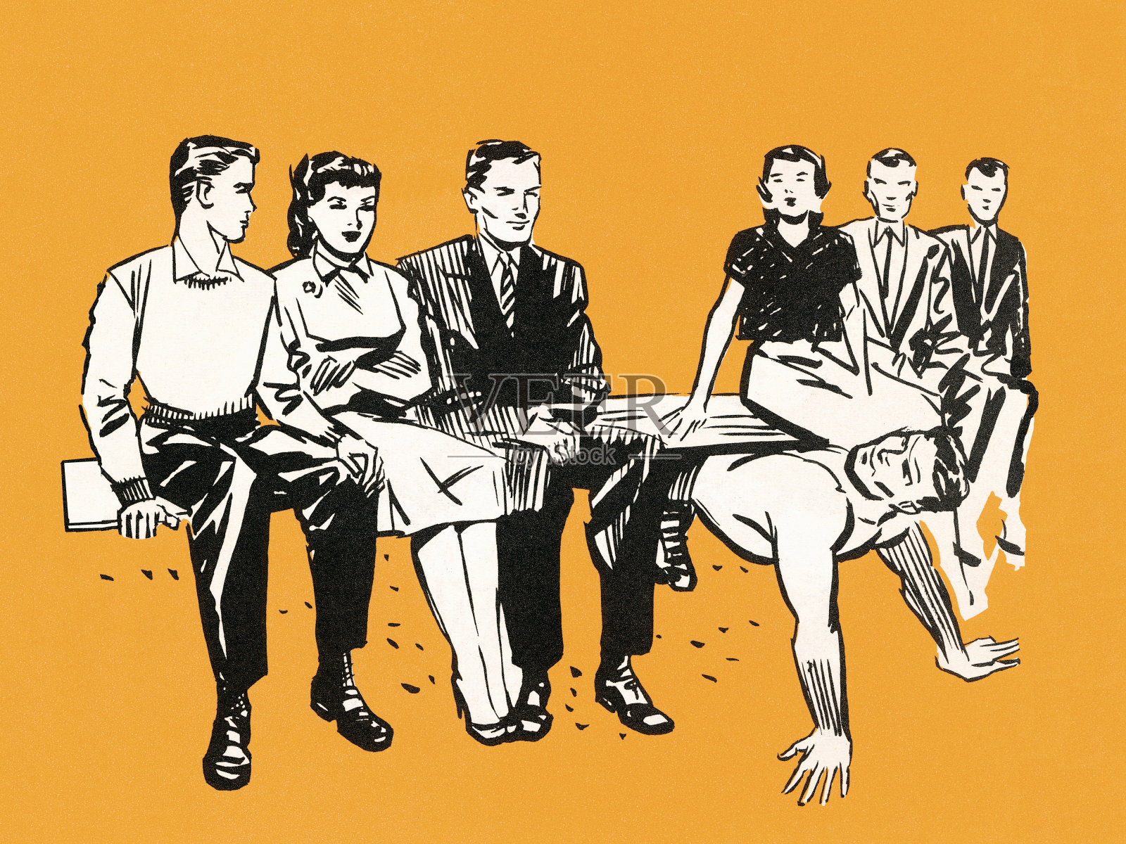 强人插画图片素材