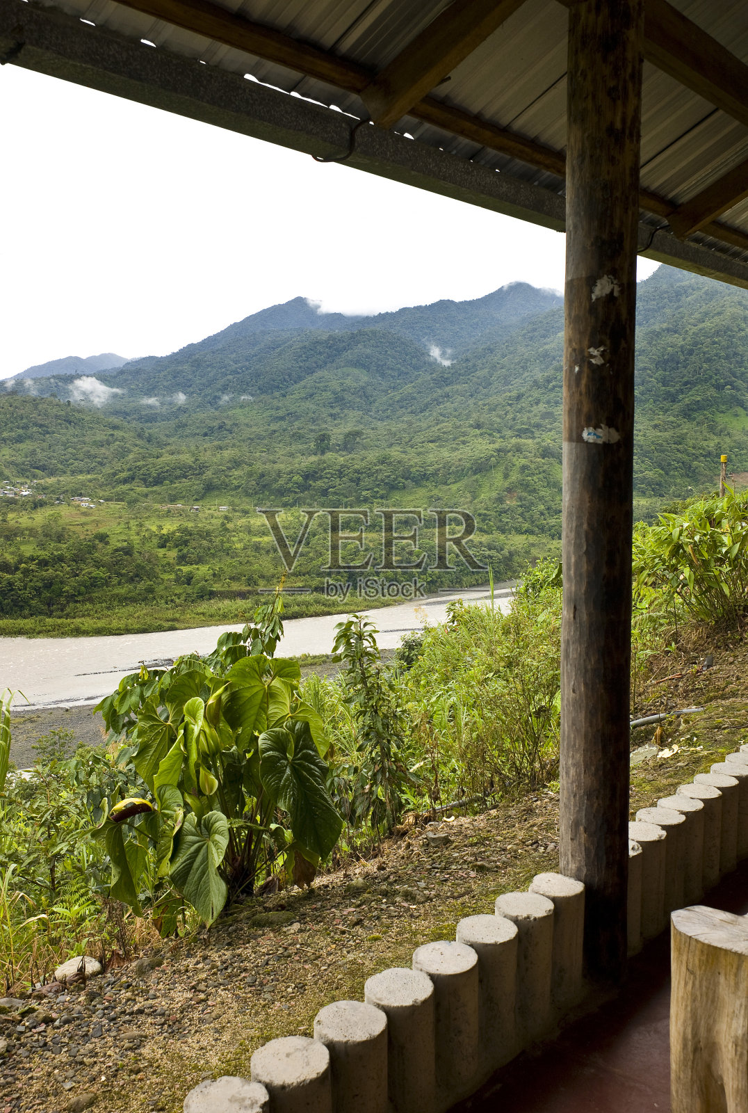 厄瓜多尔纳波河上的甲板照片摄影图片