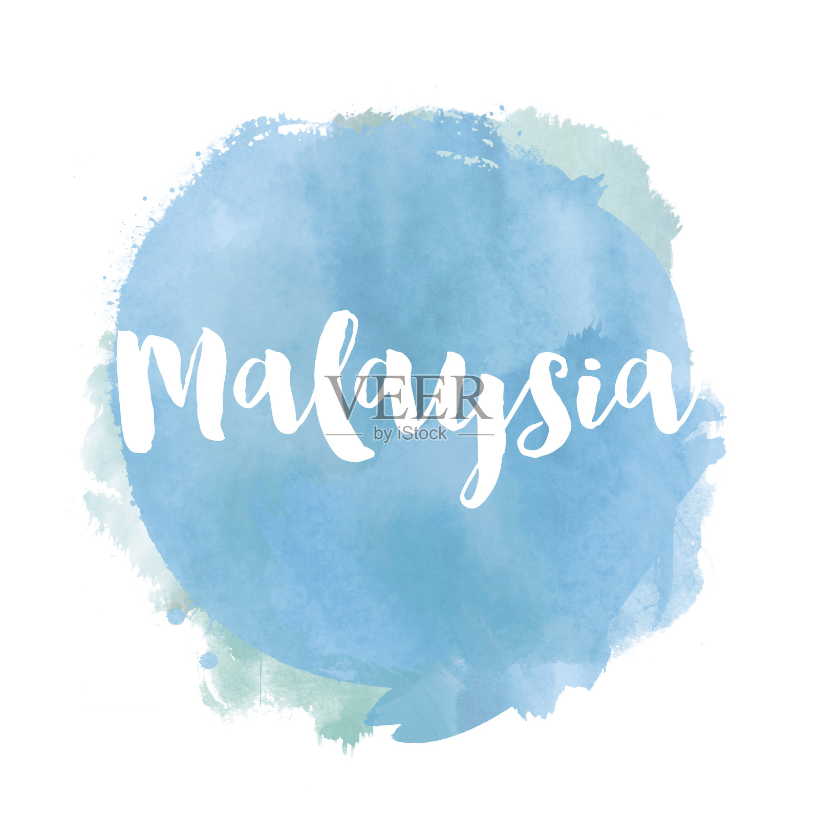 马来西亚水彩背景插画图片素材