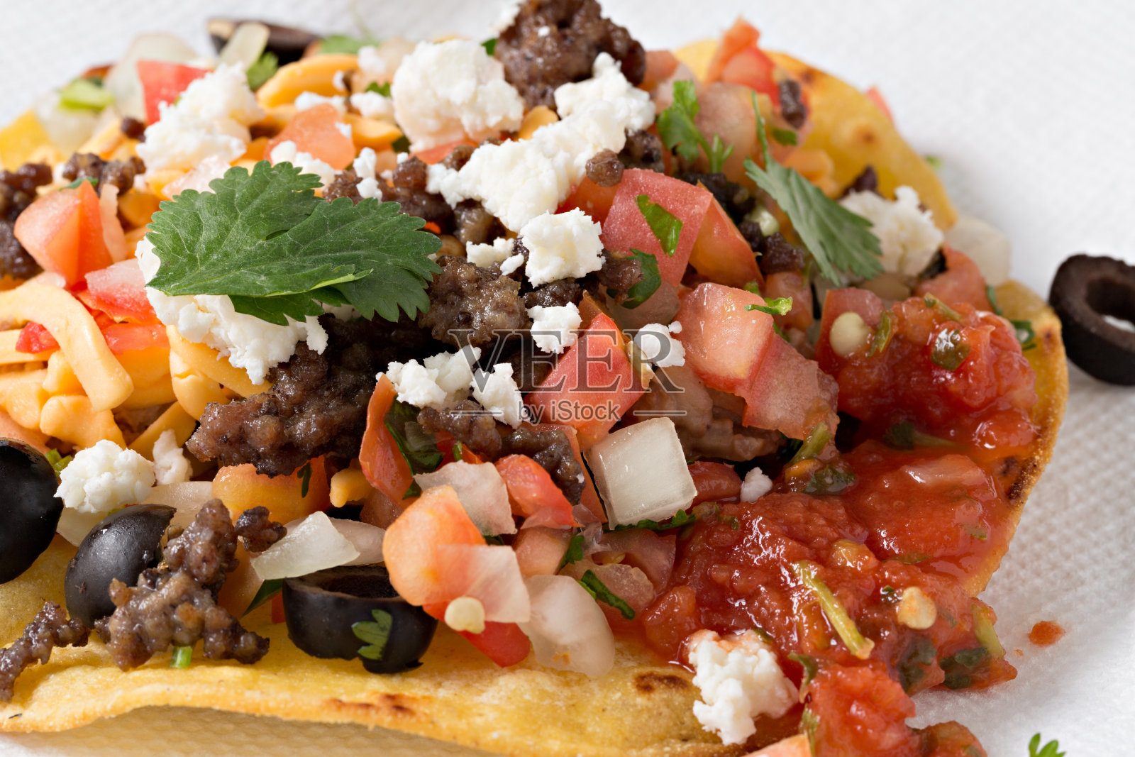 牛肉炸玉米粉圆饼照片摄影图片