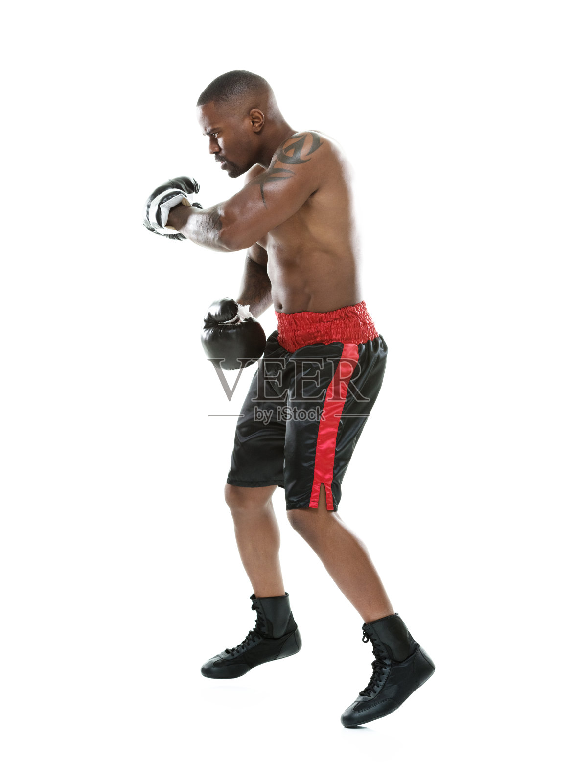 肌肉拳击手拳照片摄影图片