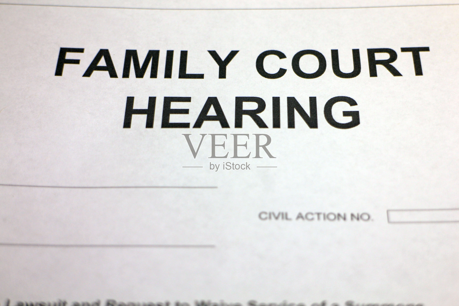 家事法庭聆讯文件照片摄影图片