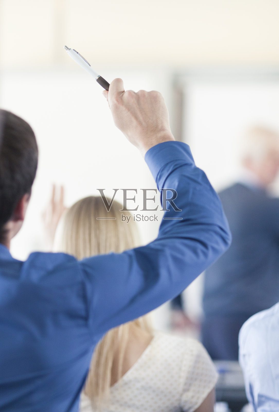 商人问问题照片摄影图片