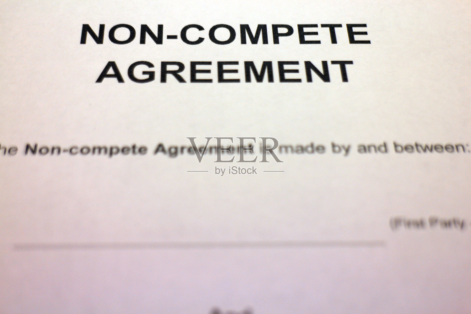 空白的竞业禁止协议照片摄影图片