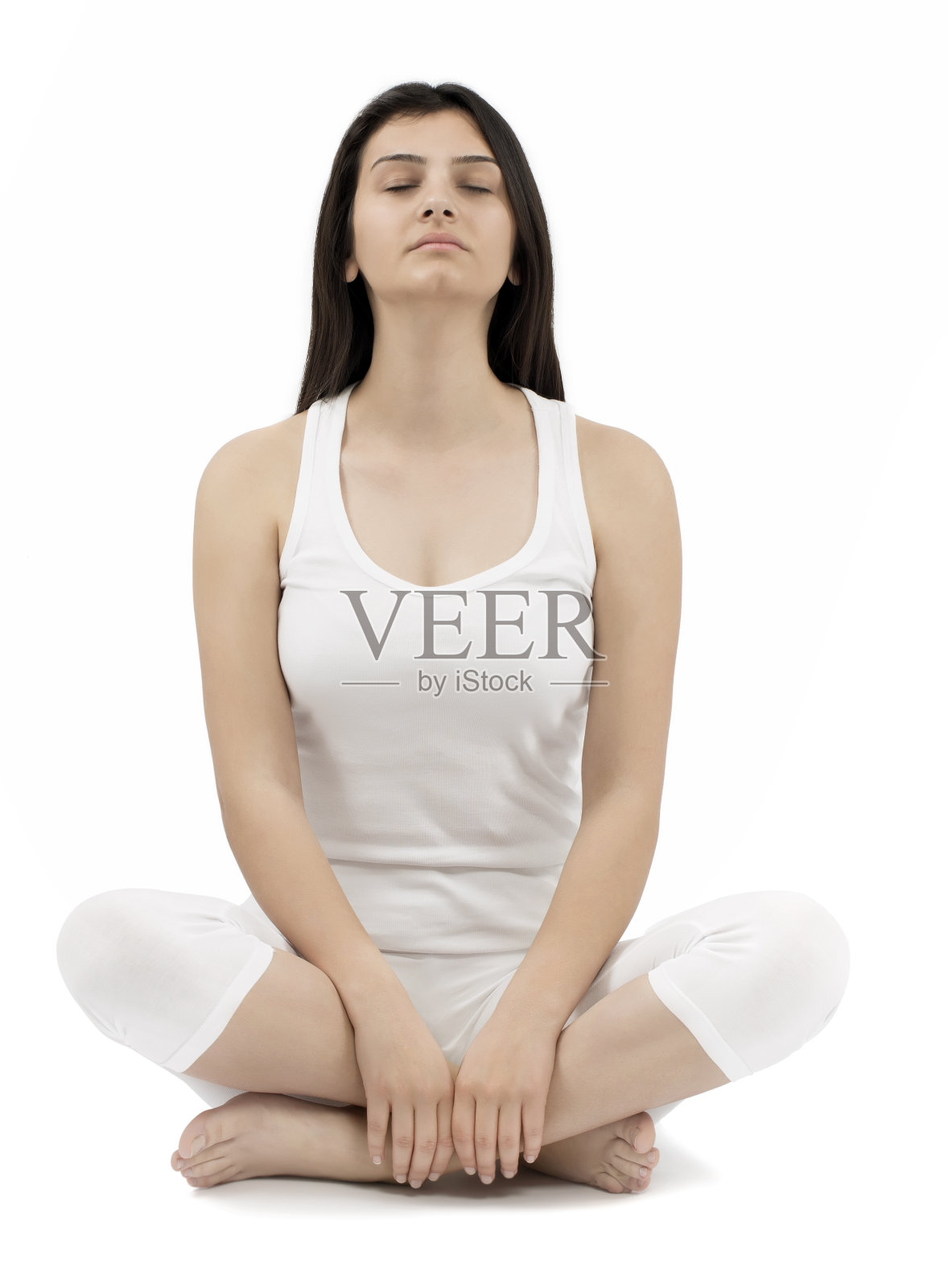 年轻女子练习瑜伽照片摄影图片