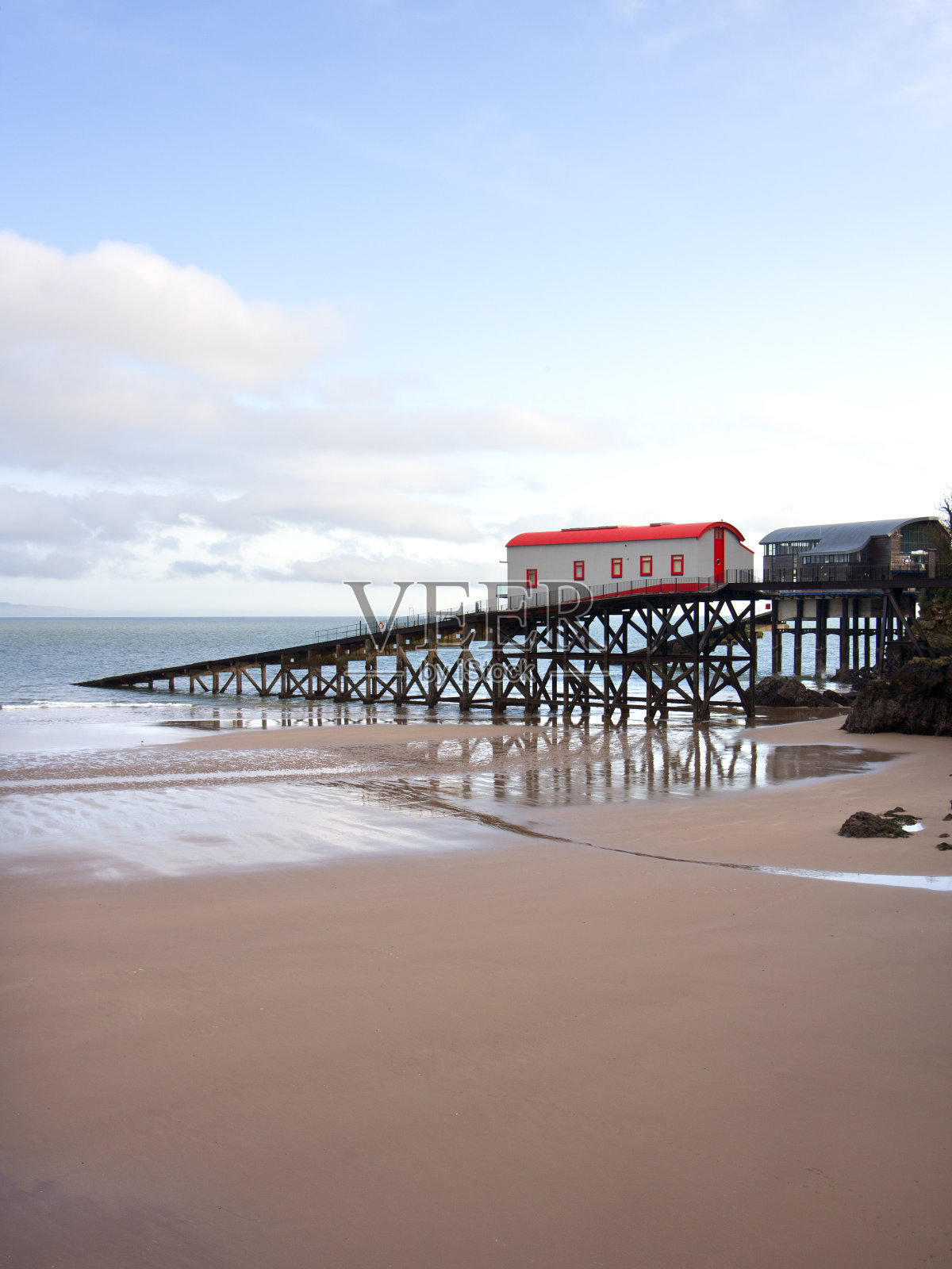 风景如画的腾比、威尔士照片摄影图片