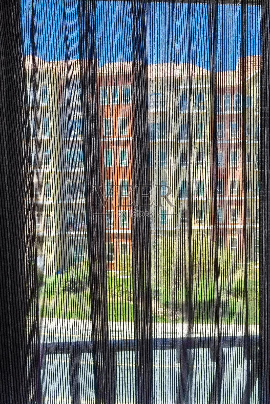 幕布后的地中海风格建筑系列照片摄影图片