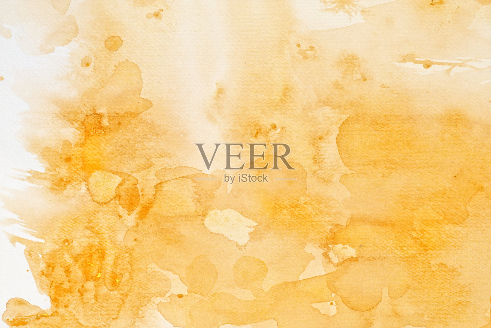 黄色的抽象水彩画插画图片素材