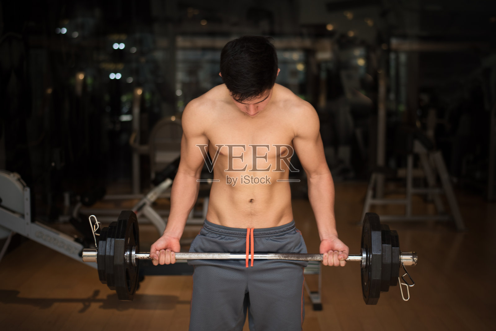 杠铃卷曲照片摄影图片