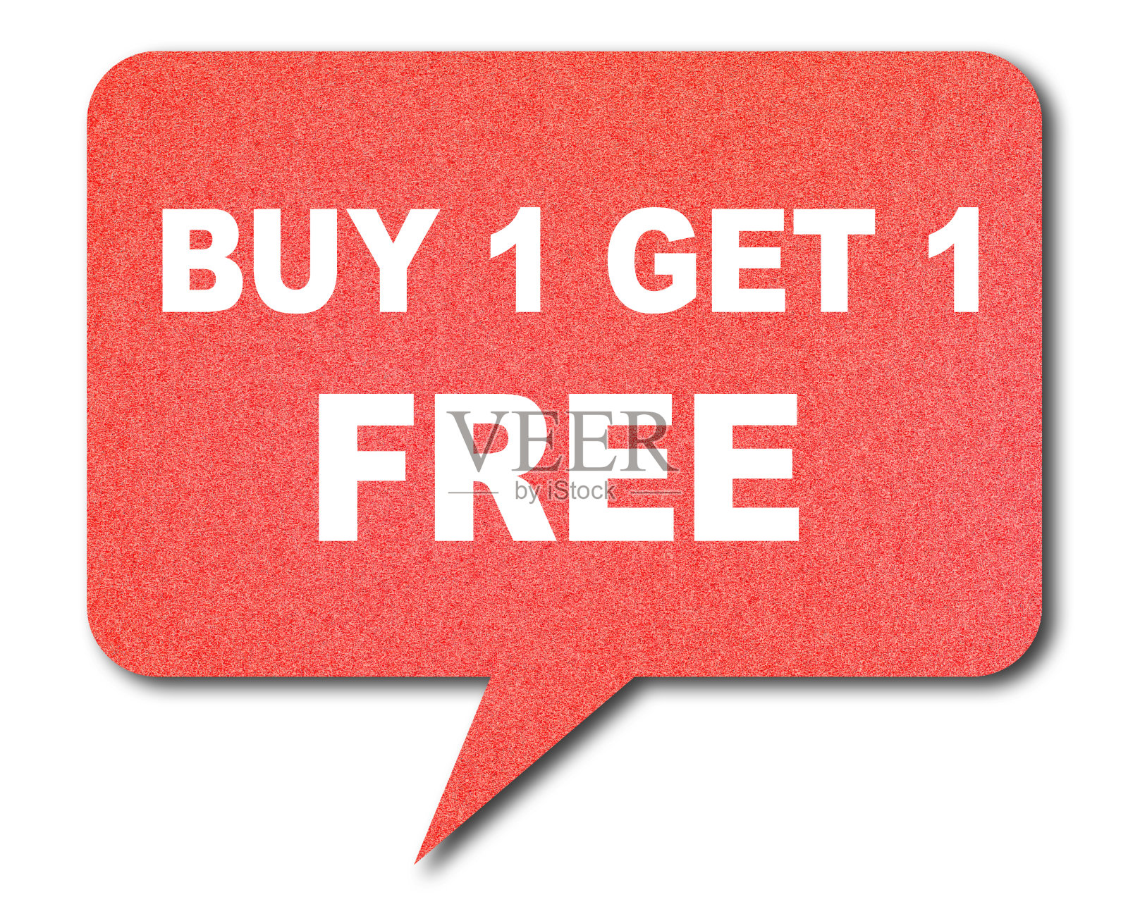 “买一送一”的演讲泡泡照片摄影图片