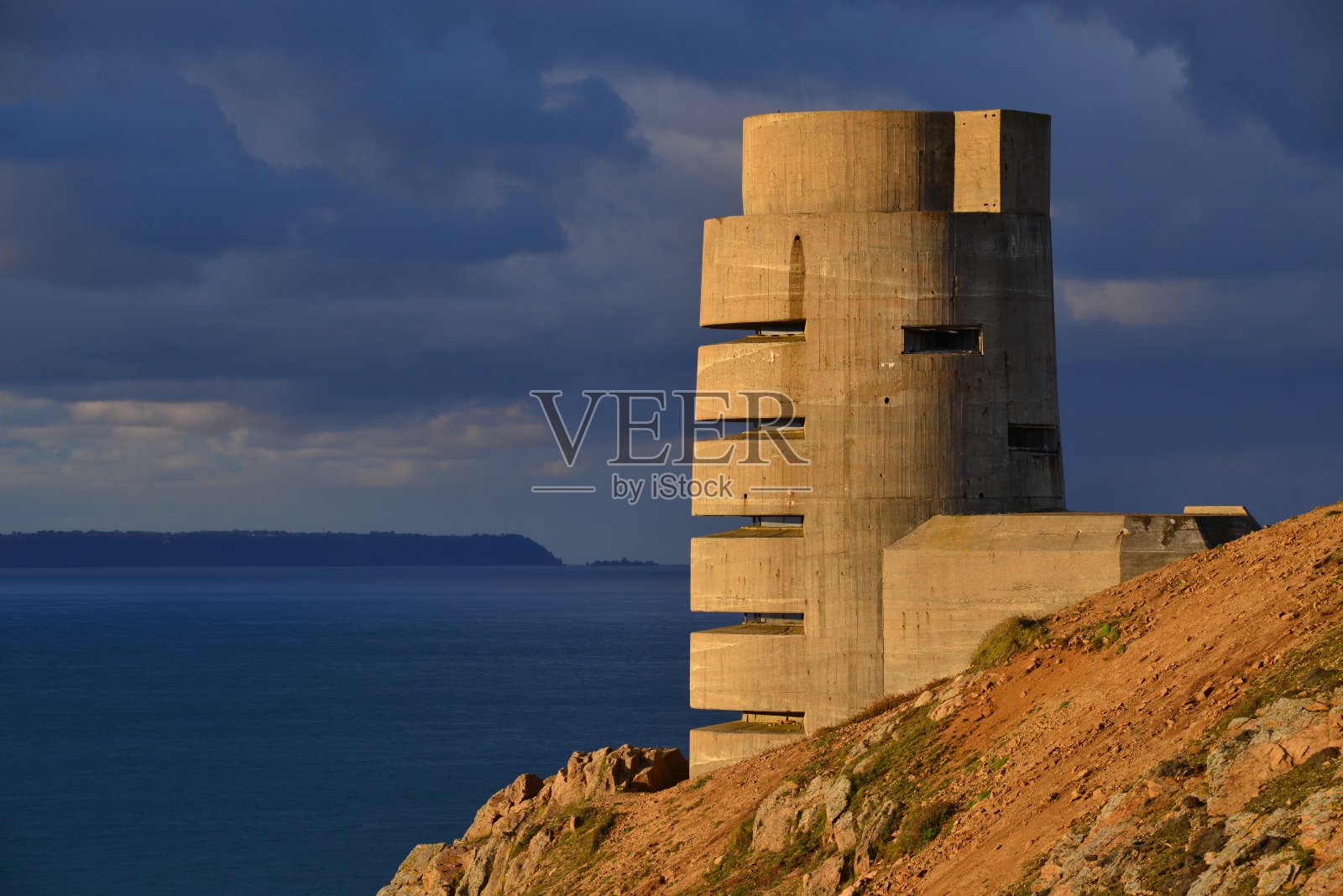 二战德国地堡，泽西，英国照片摄影图片